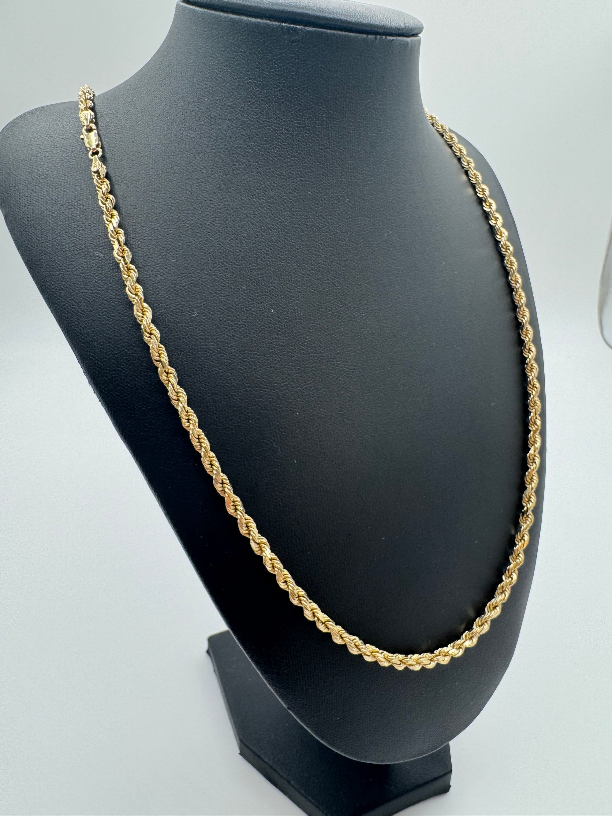 4mm Rope Chain 24 inches (DIAMOND CUT)