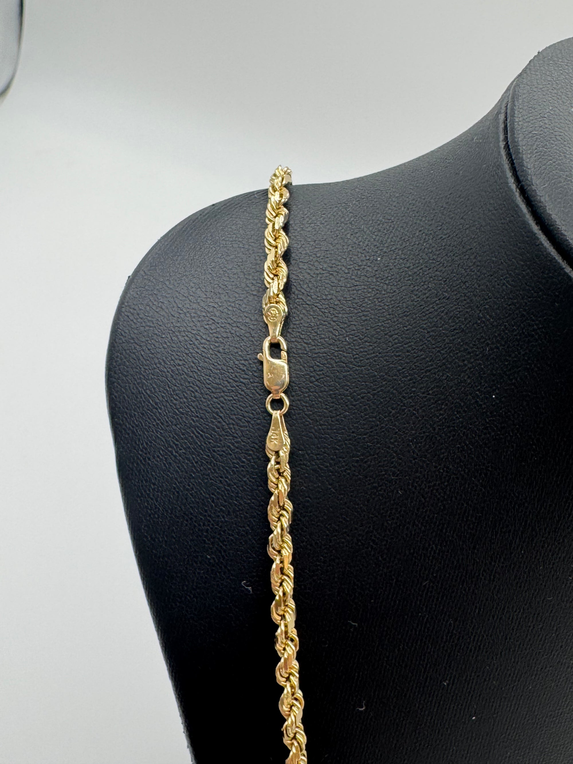 4mm Rope Chain 24 inches (DIAMOND CUT)