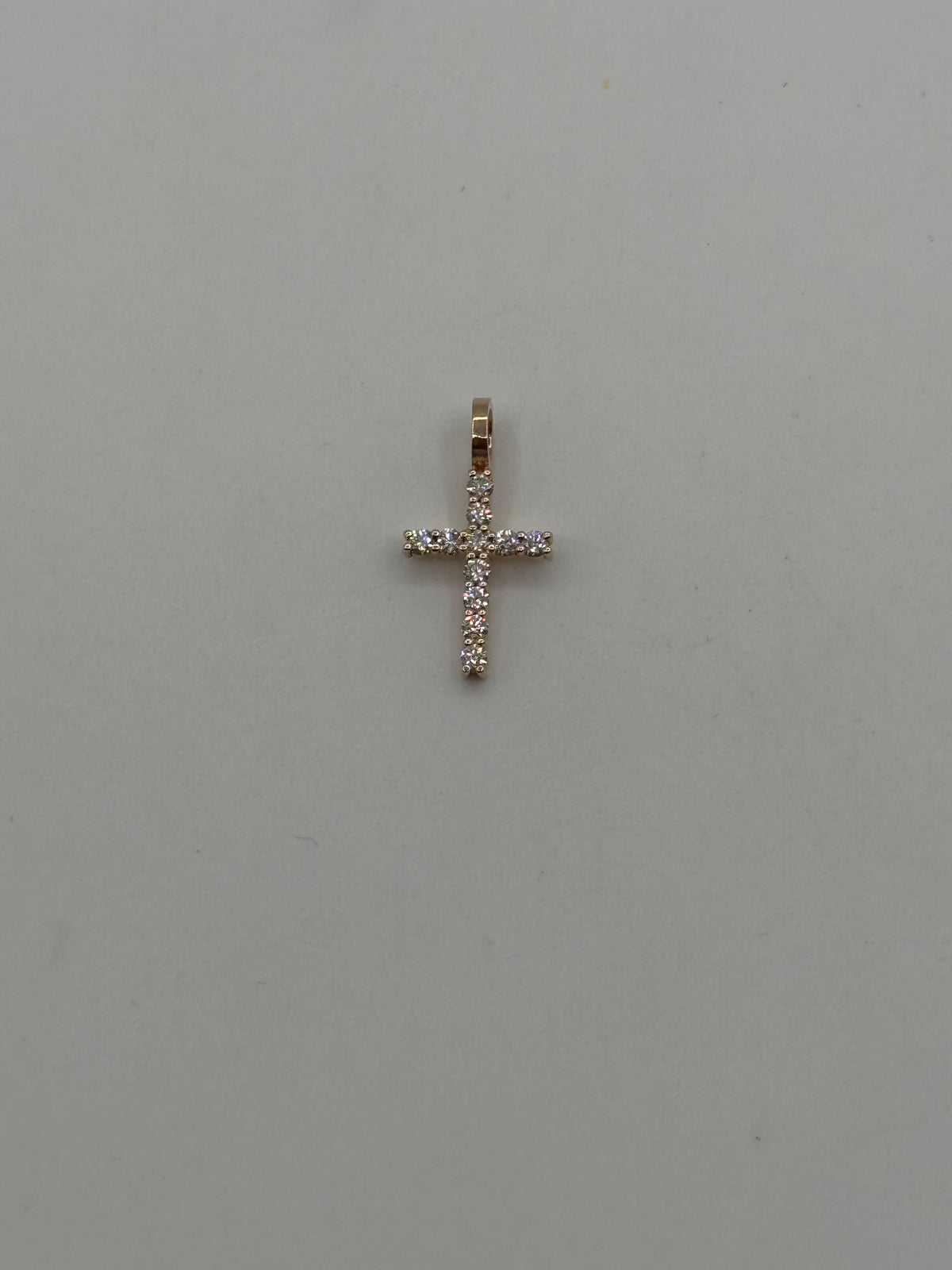 Jacoje Tiny Diamond Cross-3/4 Inch