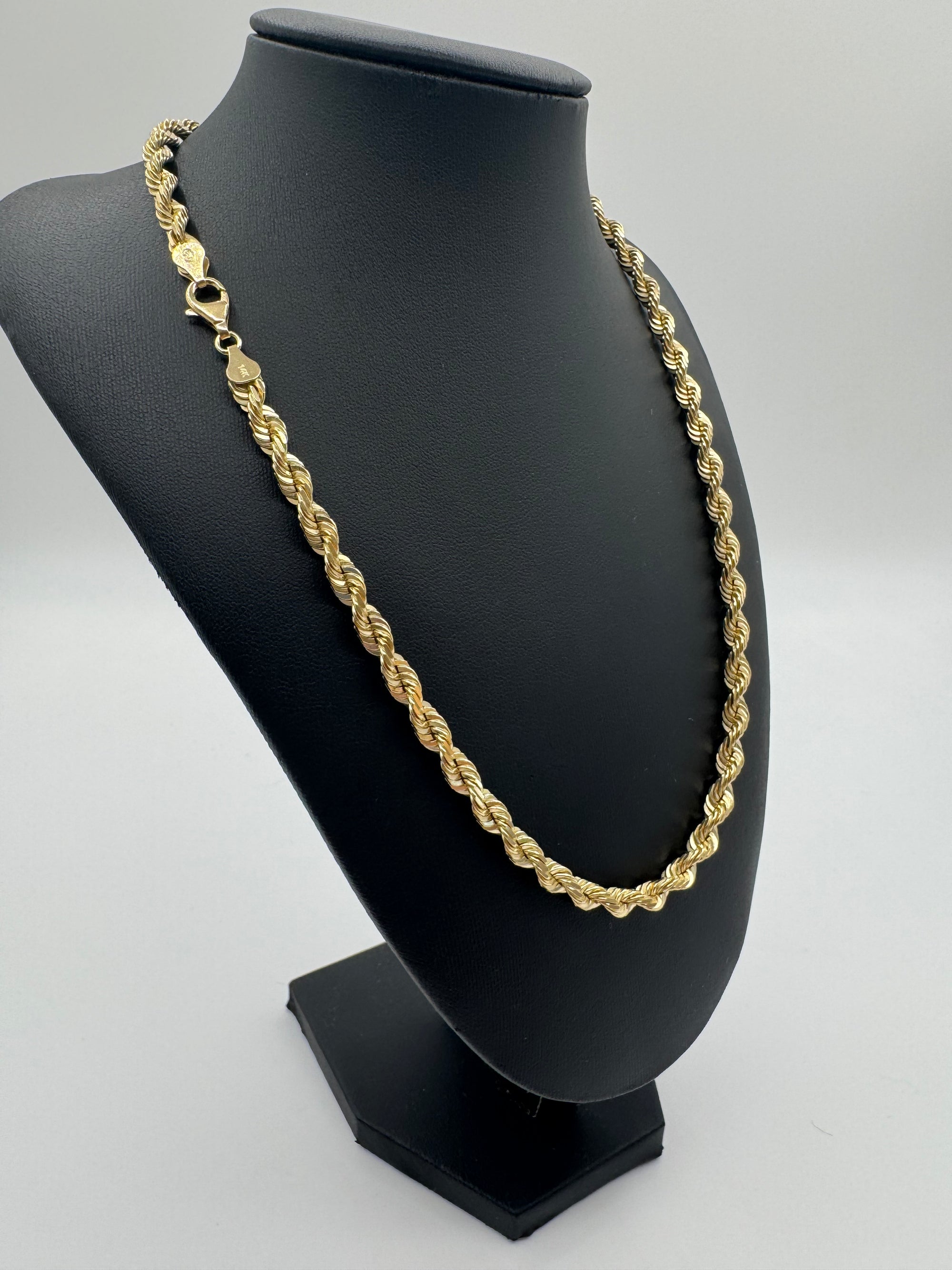 6mm Rope Chain 20 inches (DIAMOND CUT)