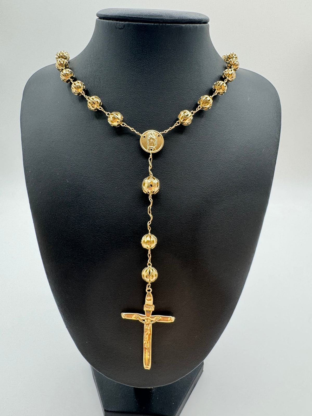 10mm/8mm Rosary Chain 47 inches (1.5 inch cross)