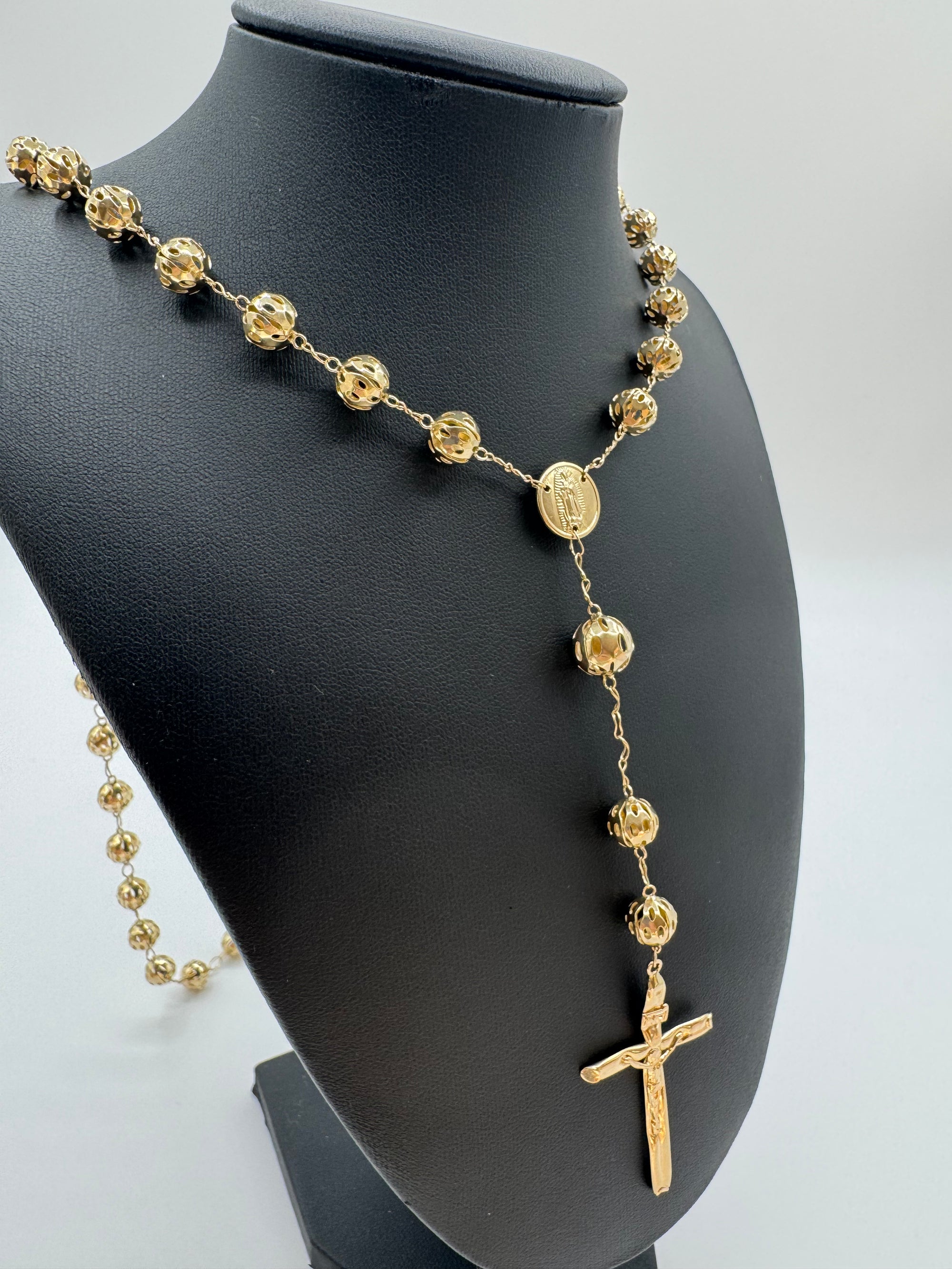 10mm/8mm Rosary Chain 47 inches (1.5 inch cross)