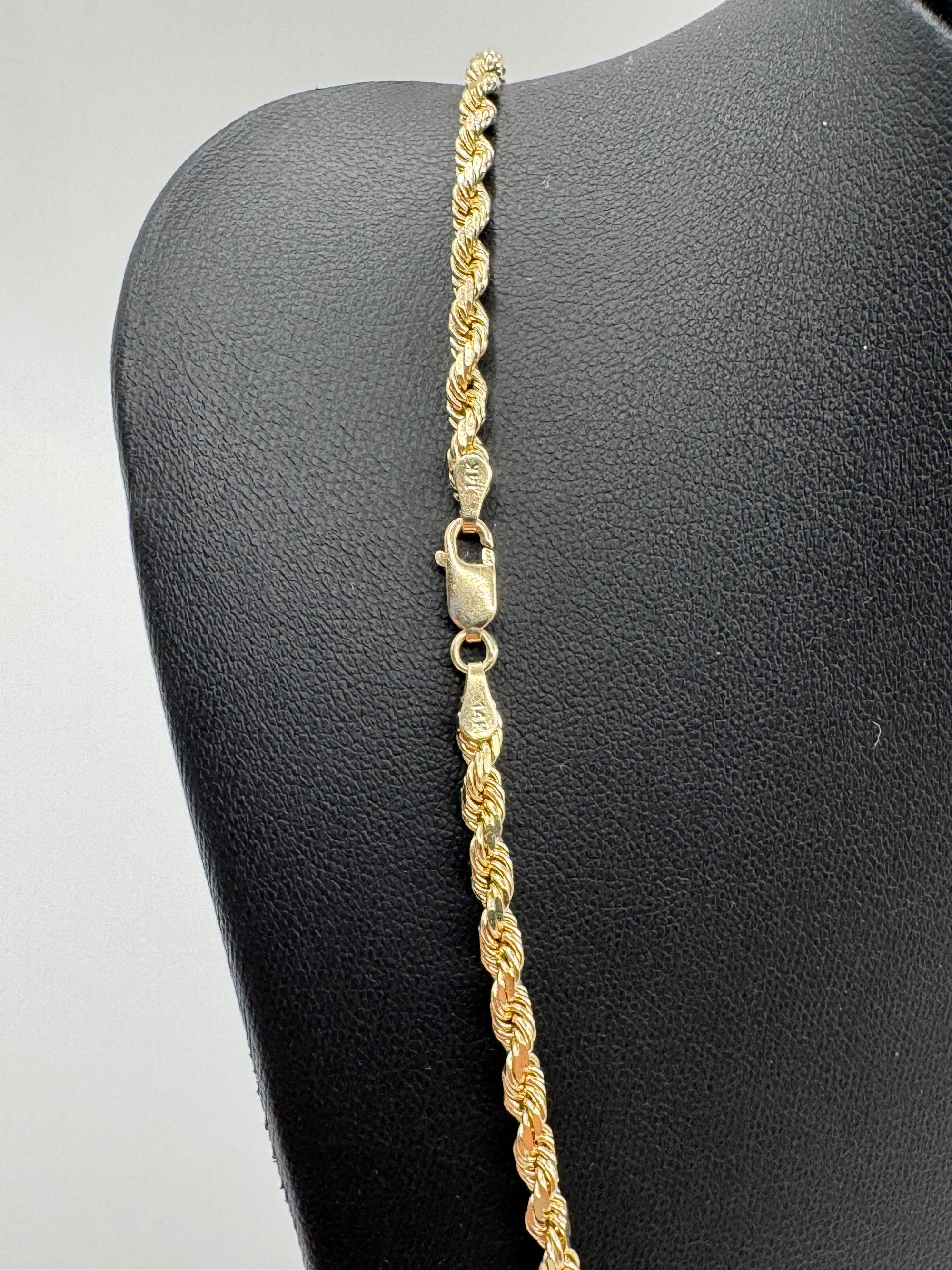 4mm Rope Chain 22 inches (DIAMOND CUT)