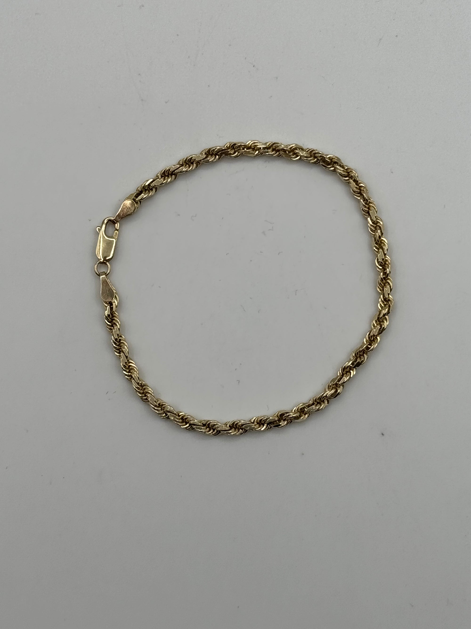 4mm Rope Bracelet 8 inches (DIAMOND CUT)