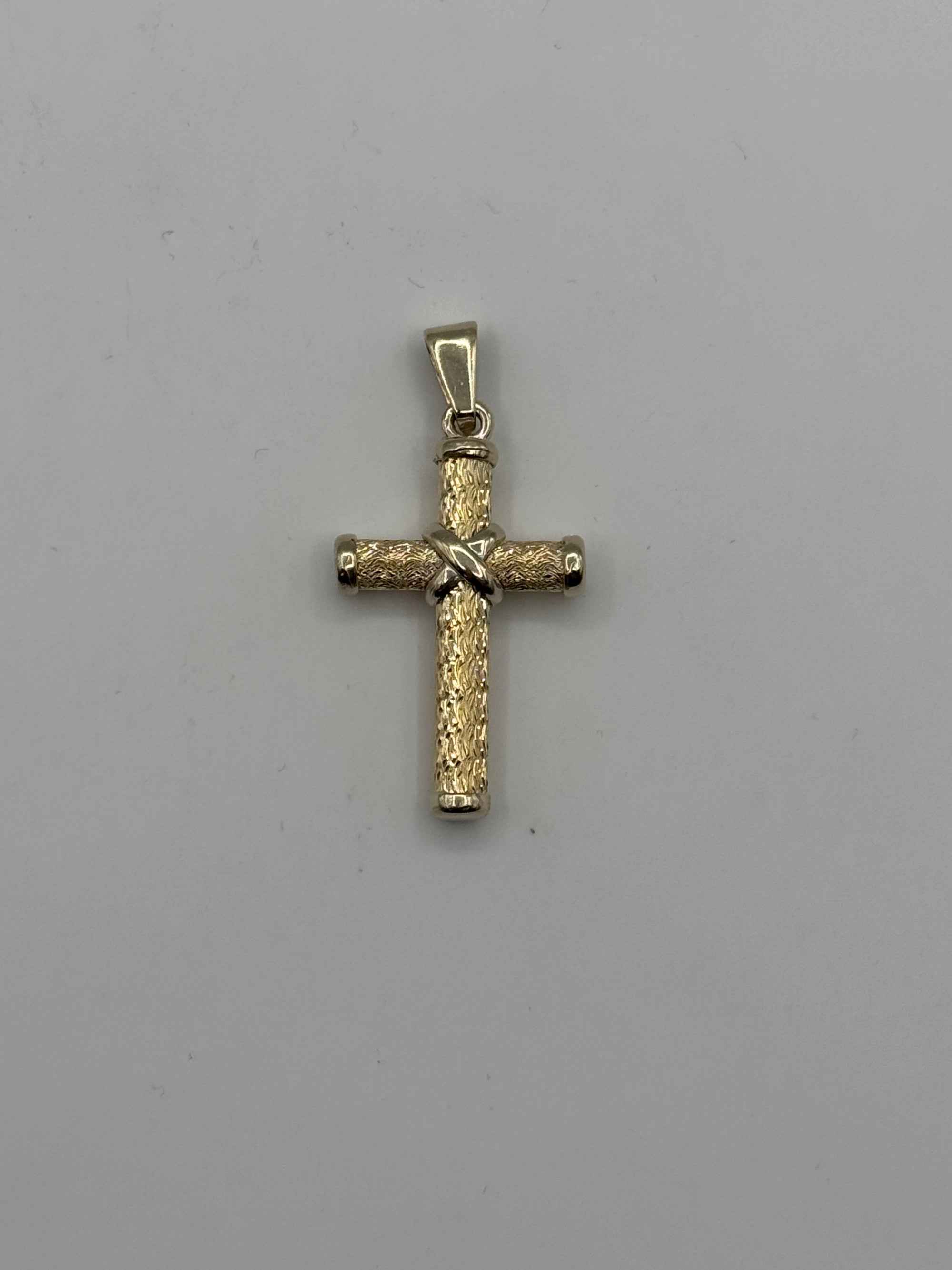 Hollow Spiral Cross Pendant-2 1/4 Inch