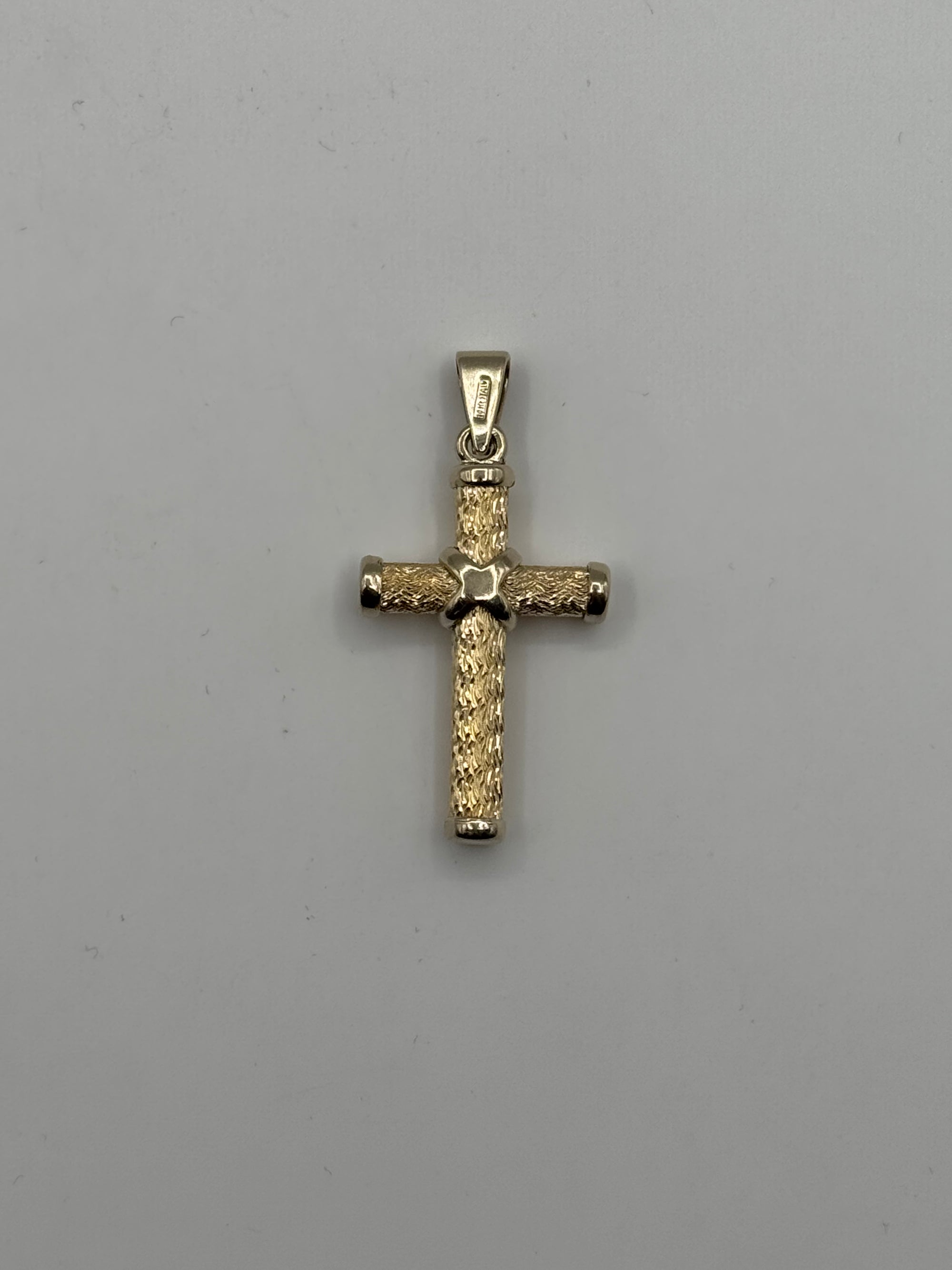 Hollow Spiral Cross Pendant-2 1/4 Inch