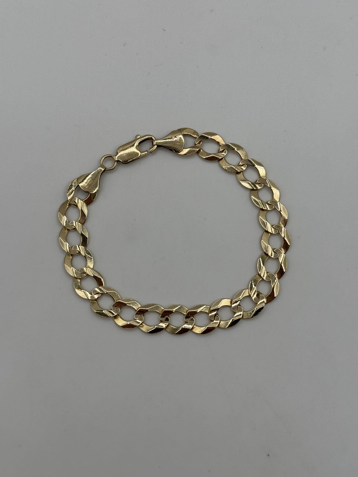 9.8mm Flat Curb Bracelet 8.25 inches