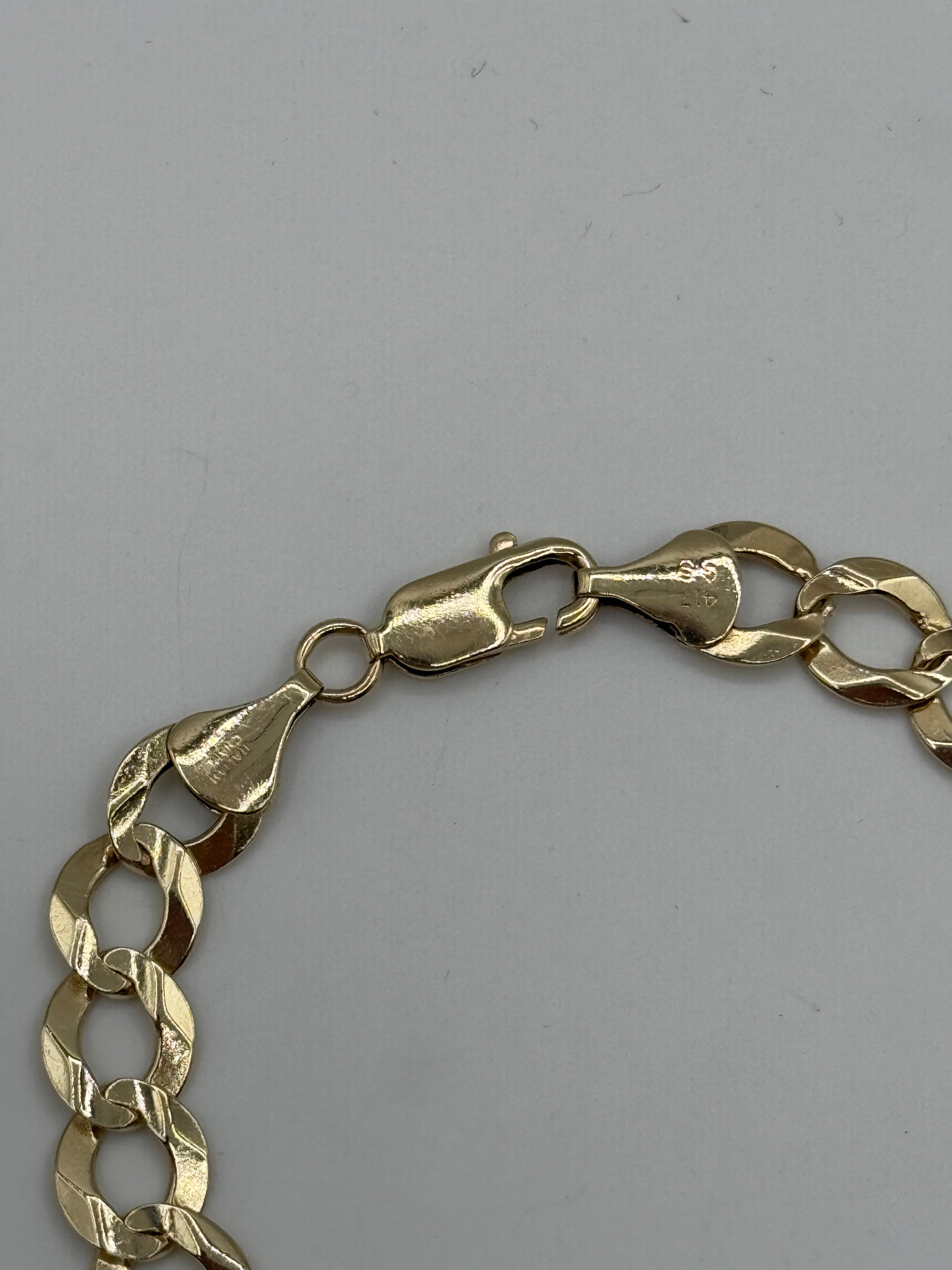 9.8mm Flat Curb Bracelet 8.25 inches