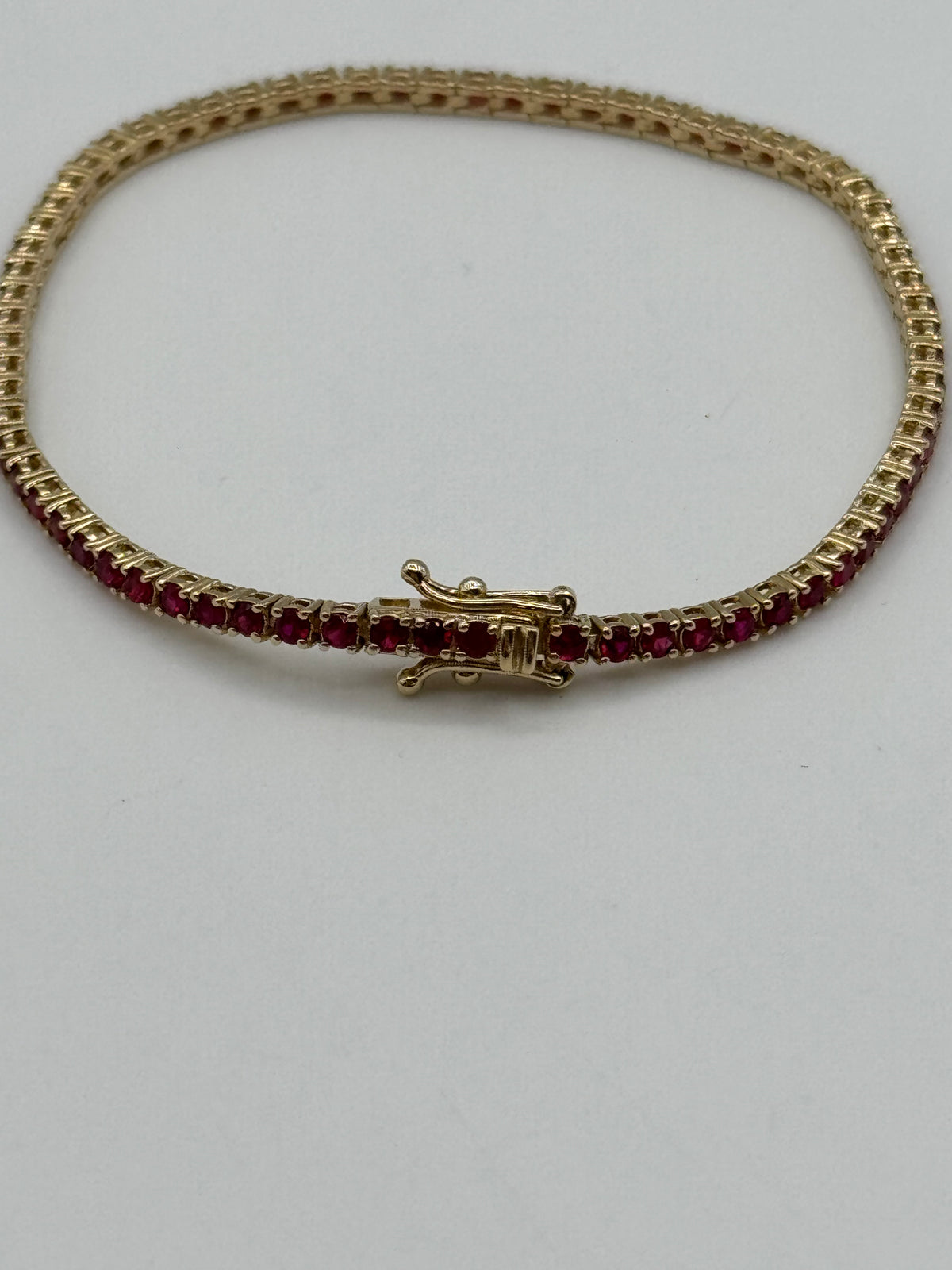 2.2MM Ruby Tennis Bracelet 6.75 inches