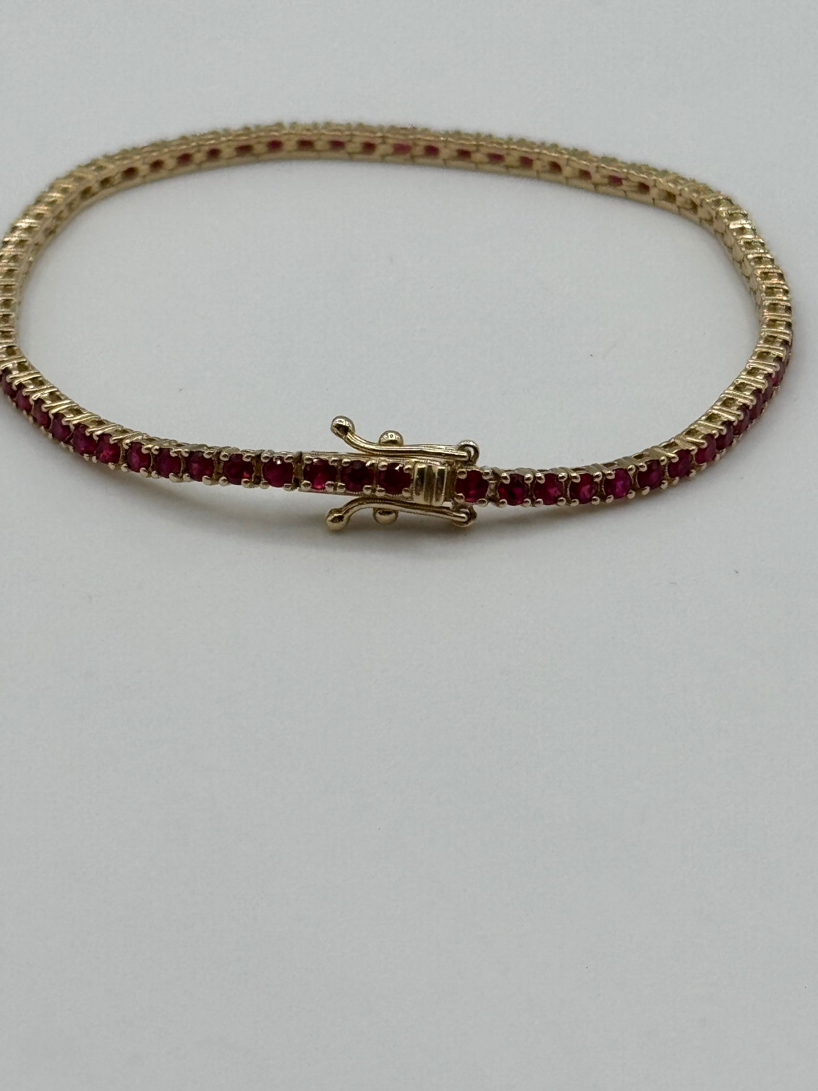 2.2MM Ruby Tennis Bracelet 6.75 inches
