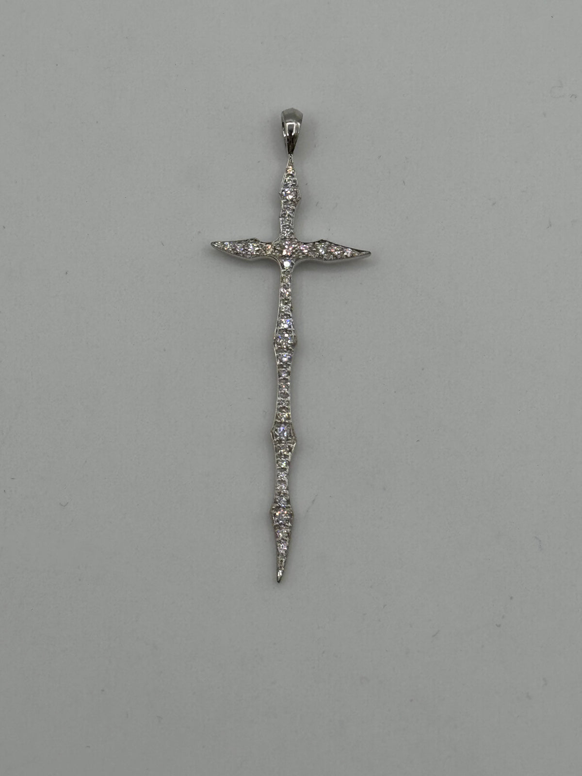 Diamond Designer Cross Pendant-2 3/4 inch