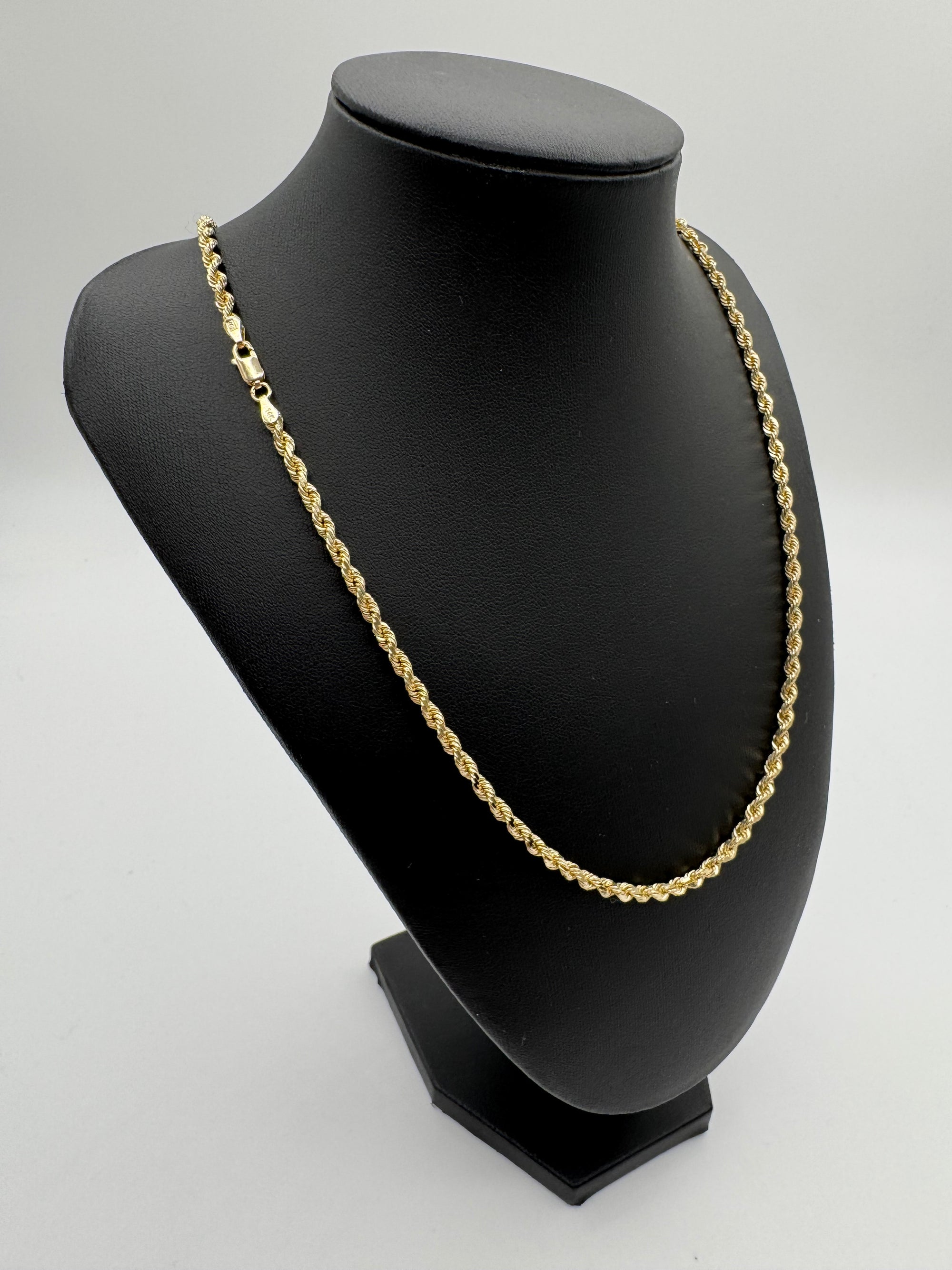 3.5mm Rope Chain 22 inches (DIAMOND CUT)