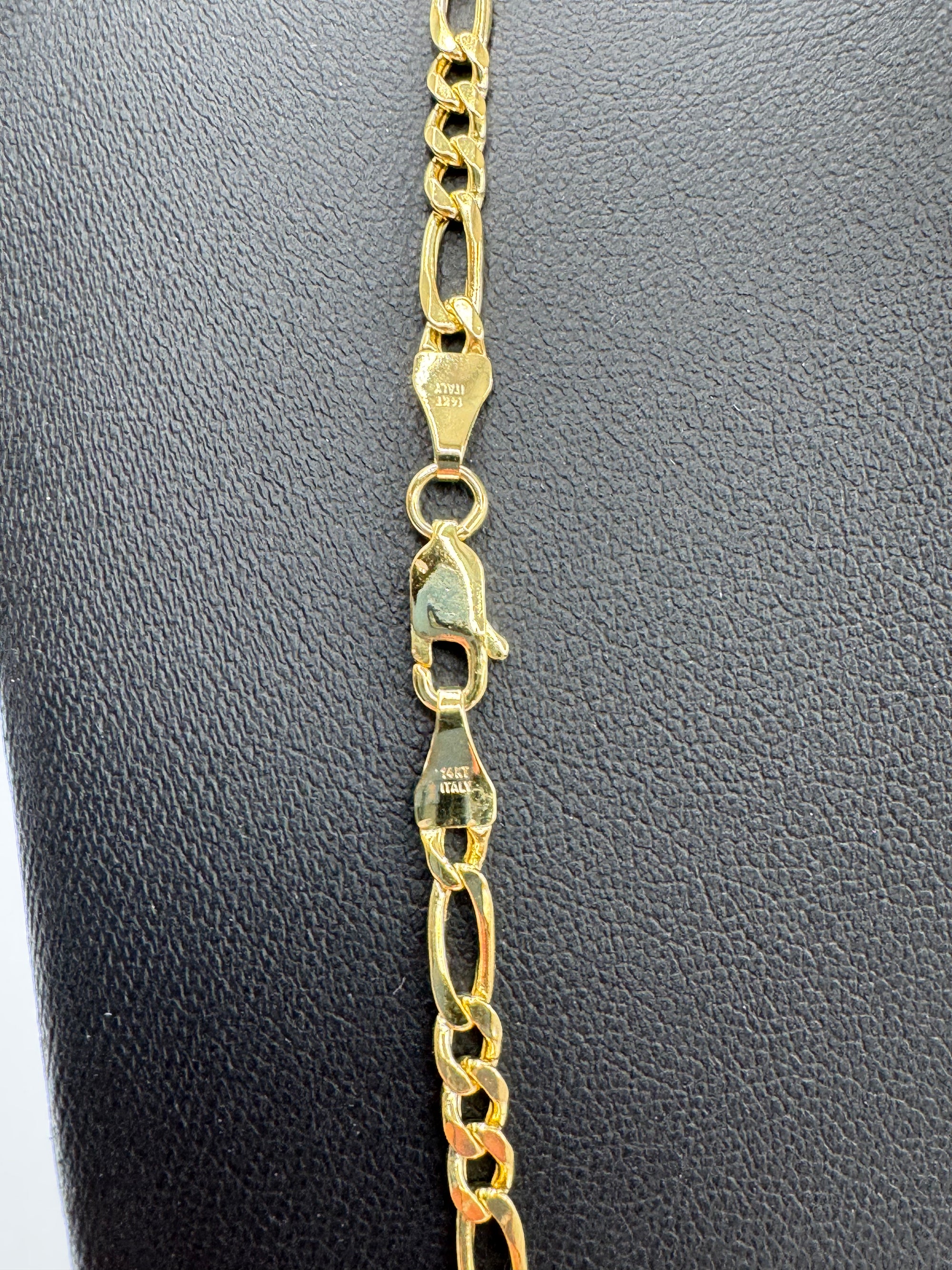 3.5mm Figaro Chain 20 inches-Semi Hollow