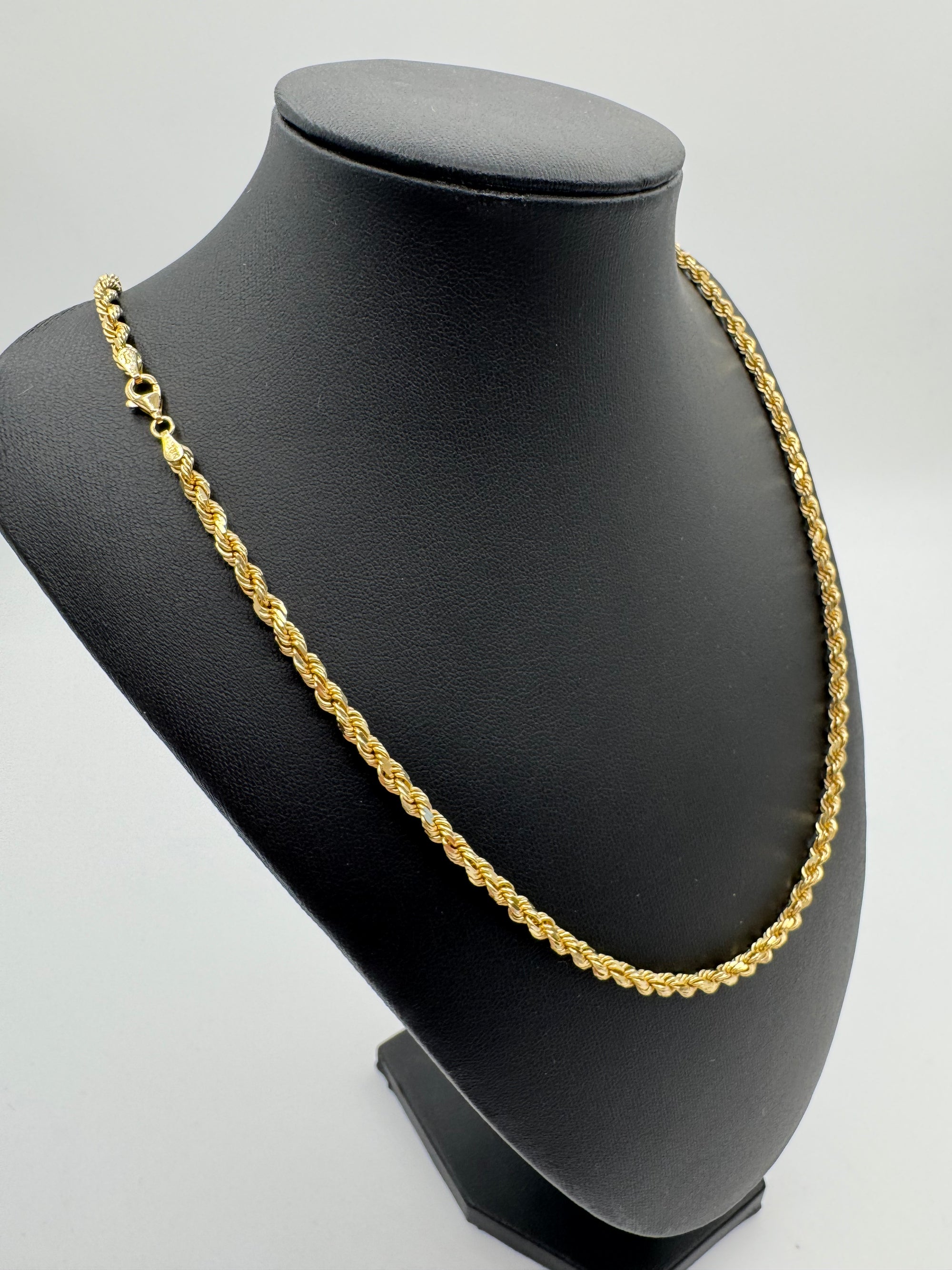 4mm Rope Chain 24 inches (DIAMOND CUT)