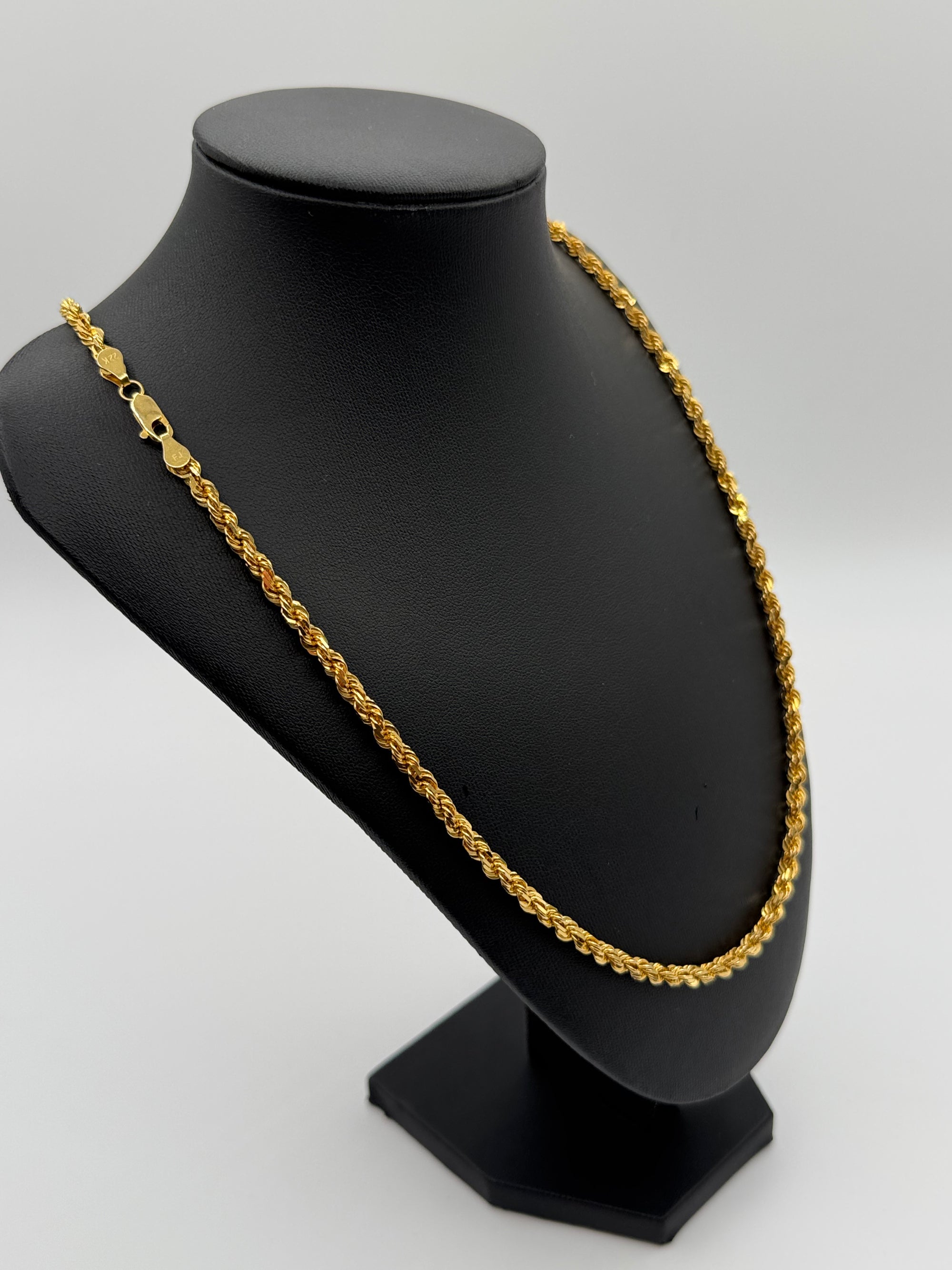 5mm Rope Chain 24 inches (DIAMOND CUT)