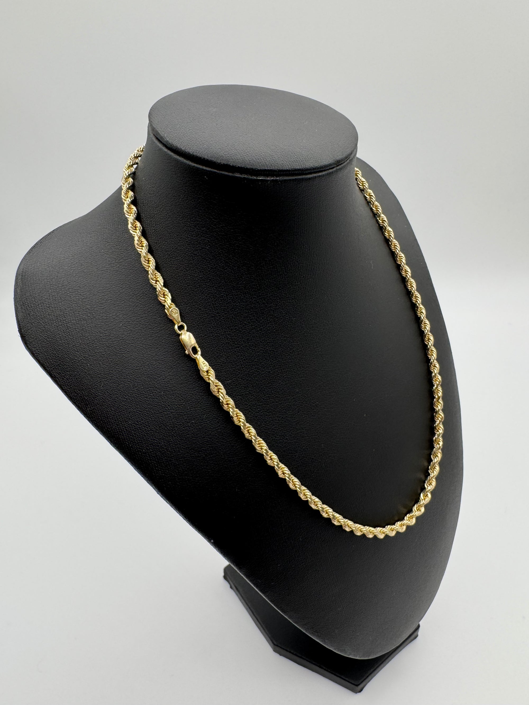 4mm Rope Chain 18 inches (DIAMOND CUT)