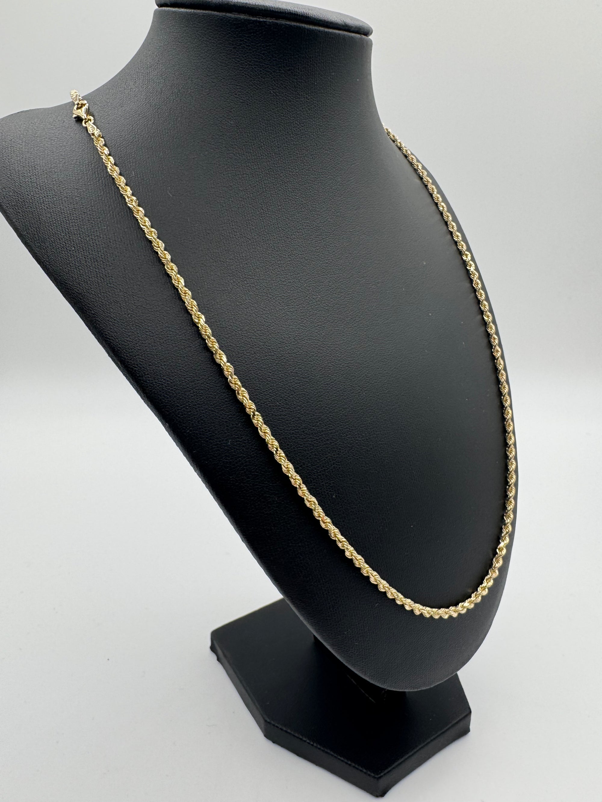 2.9mm Rope Chain 24 inches (DIAMOND CUT)