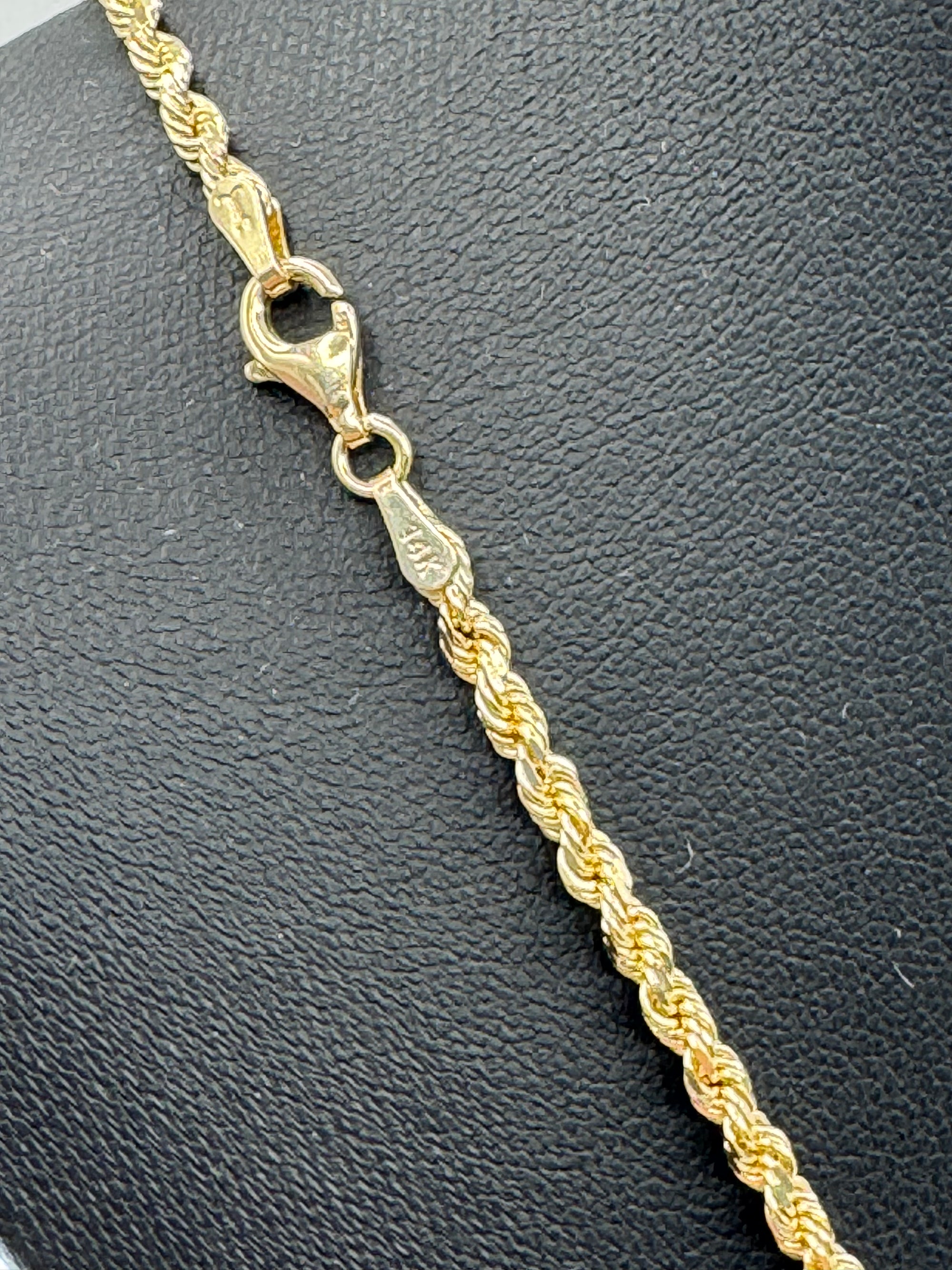 2.9mm Rope Chain 24 inches (DIAMOND CUT)