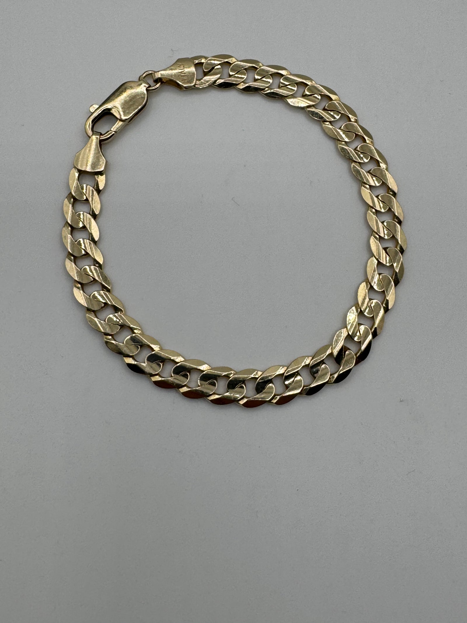 7mm Flat Curb Bracelet 7.5 inches