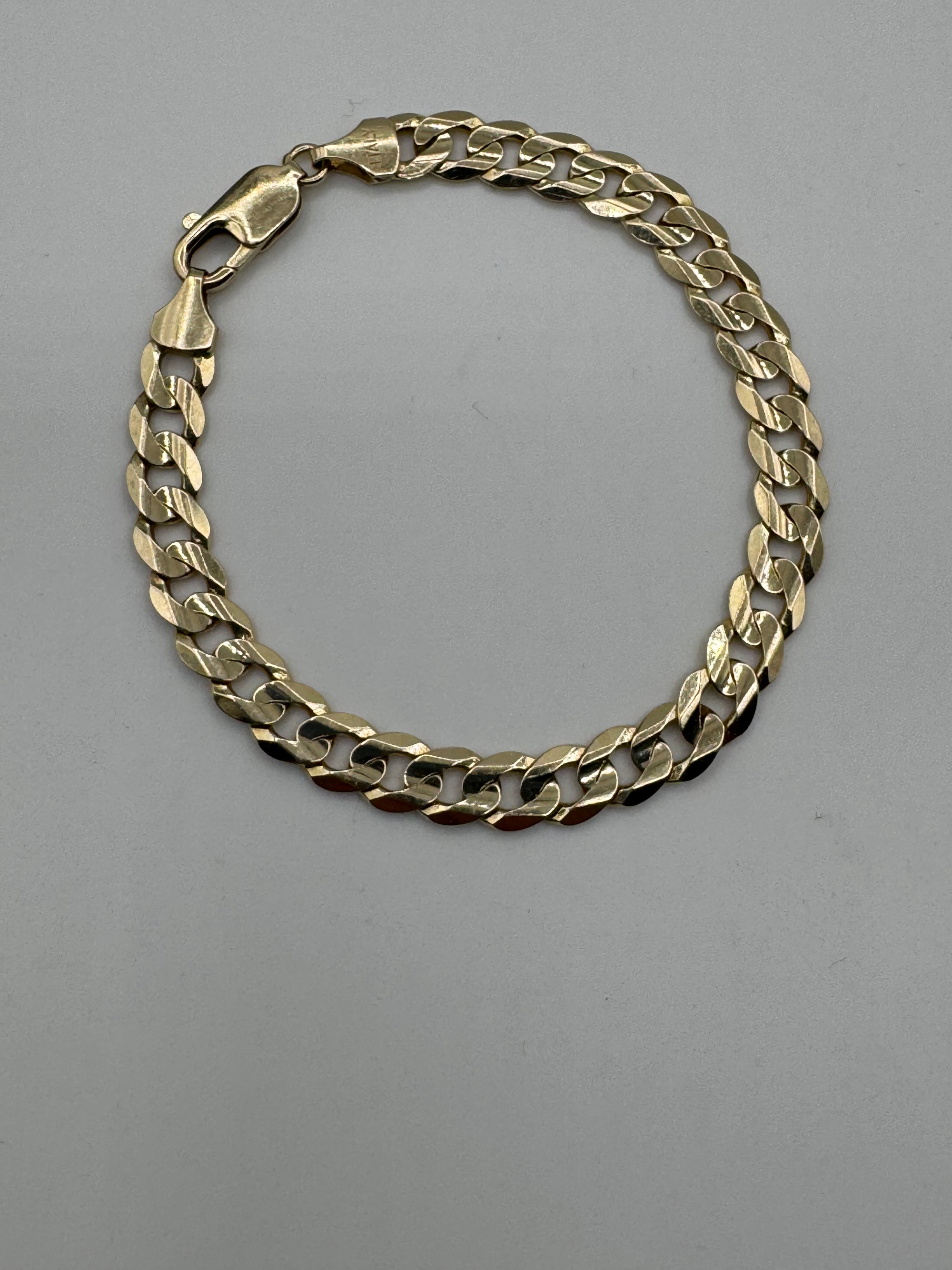 7mm Flat Curb Bracelet 7.5 inches