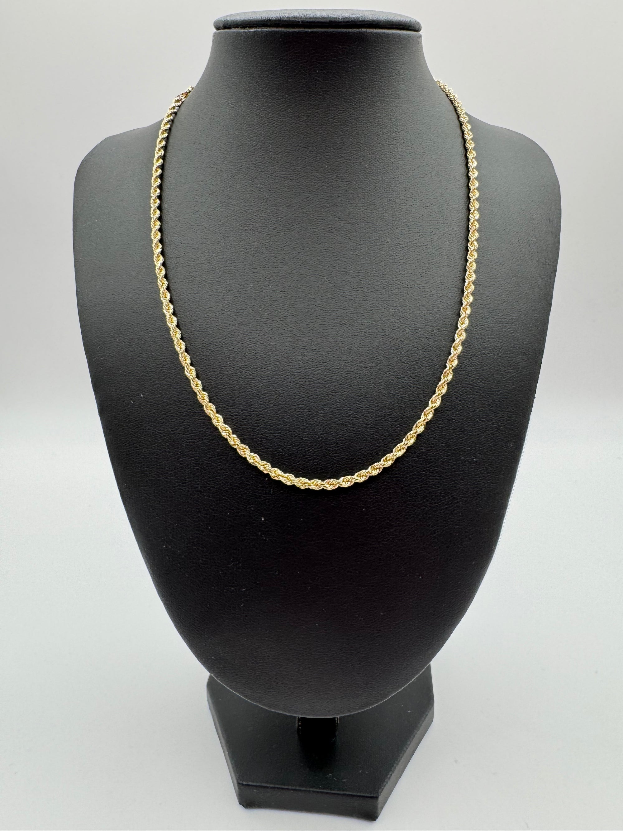 3mm Rope Chain 18 inches (DIAMOND CUT)