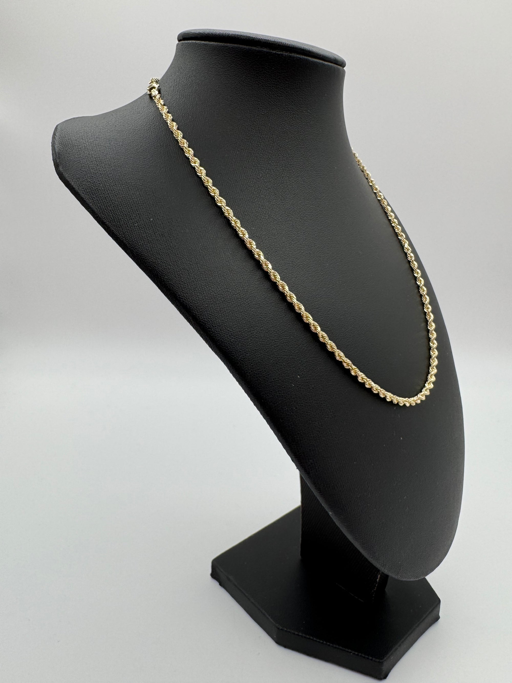 3mm Rope Chain 18 inches (DIAMOND CUT)