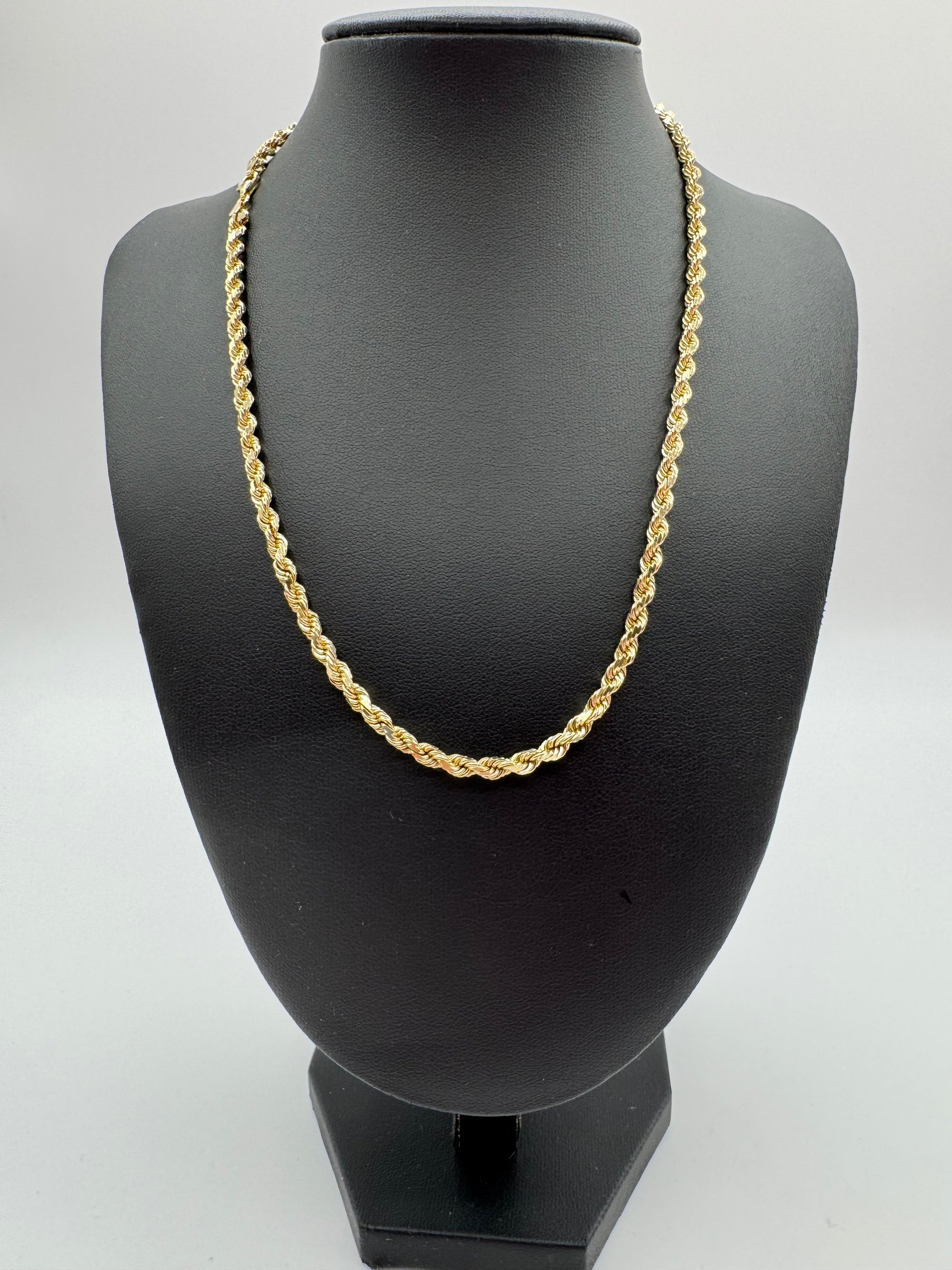 4mm Rope Chain 18 inches (DIAMOND CUT)