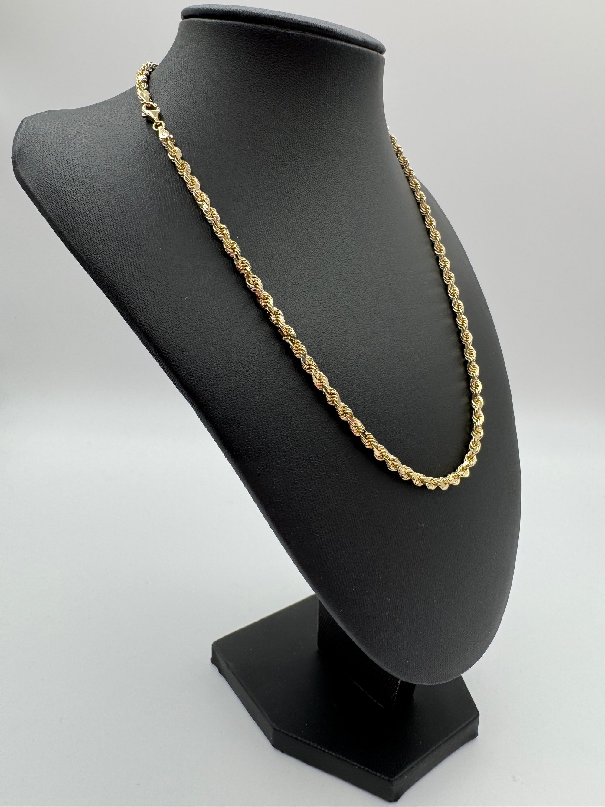 4mm Rope Chain 18 inches (DIAMOND CUT)