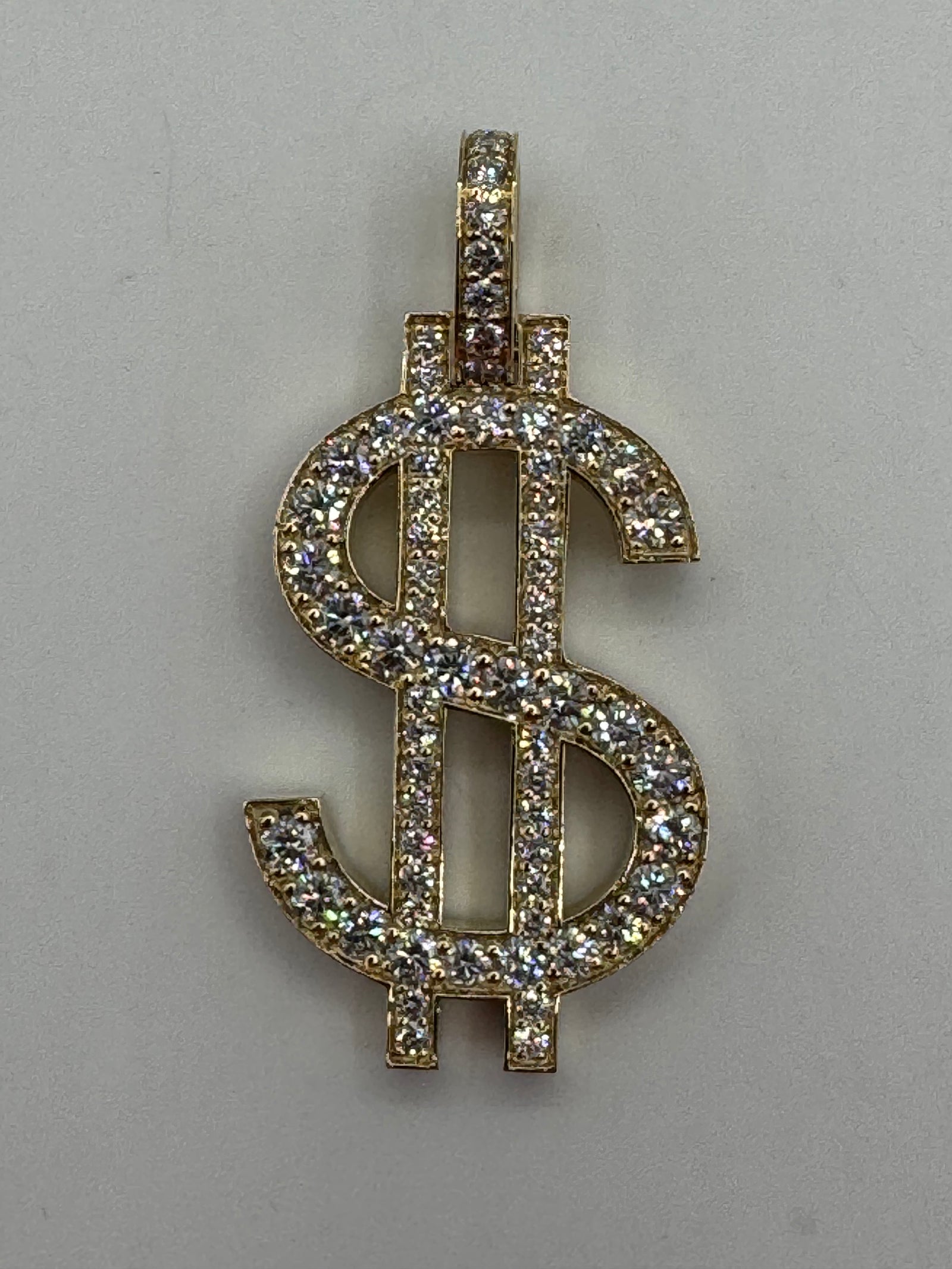 Dollar Sign Pendant-1 3/4 Inch (DIAMOND)
