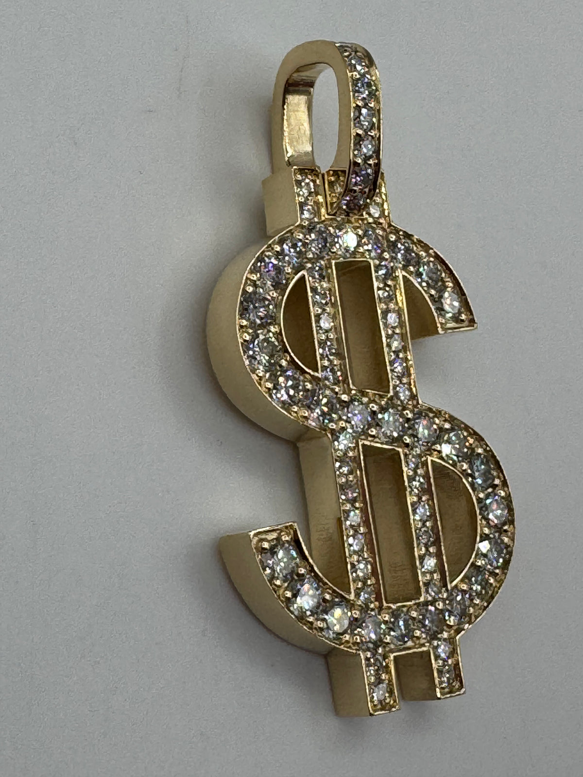 Dollar Sign Pendant-1 3/4 Inch (DIAMOND)