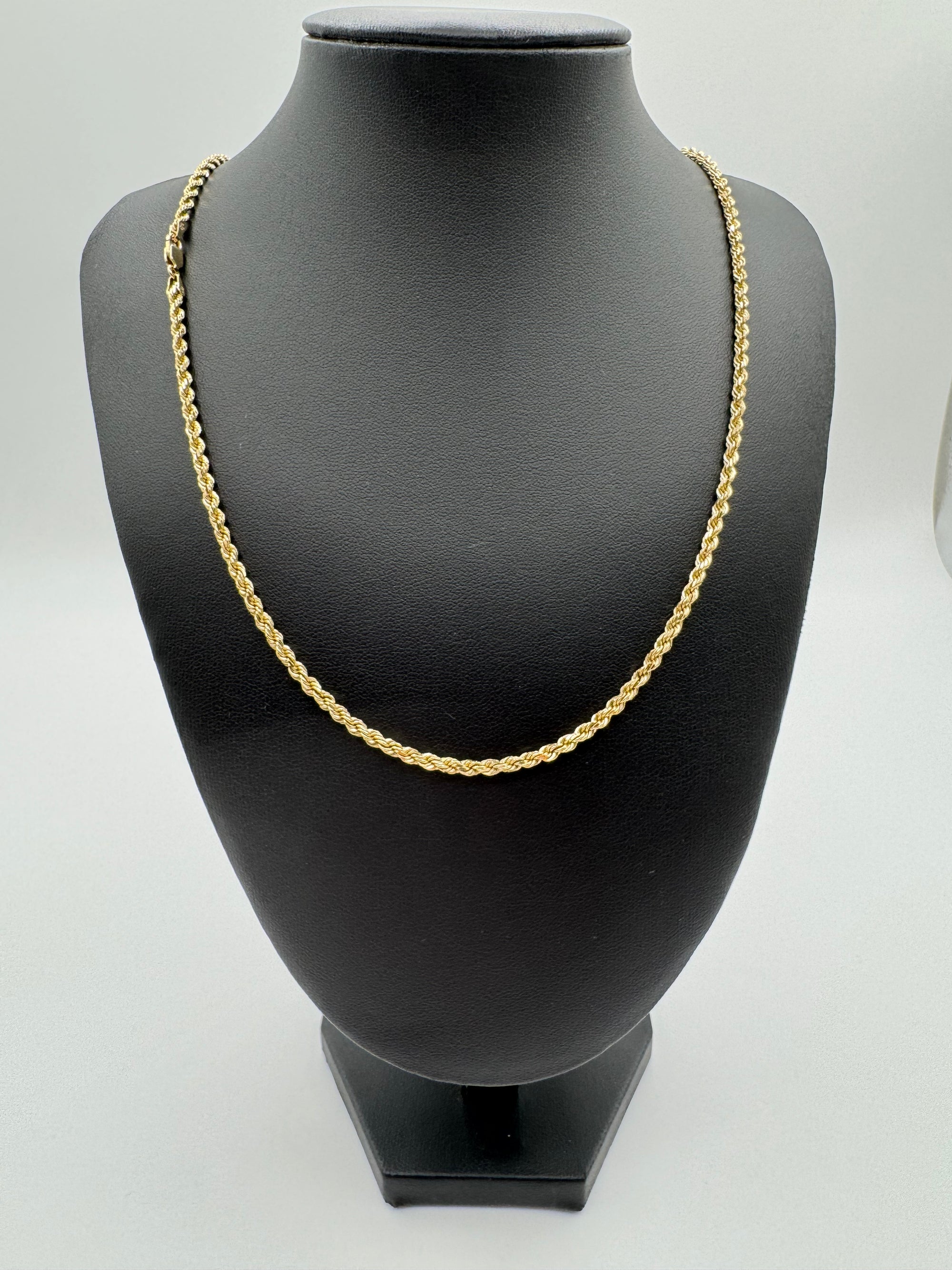 3mm Rope Chain 24 inches (DIAMOND CUT)