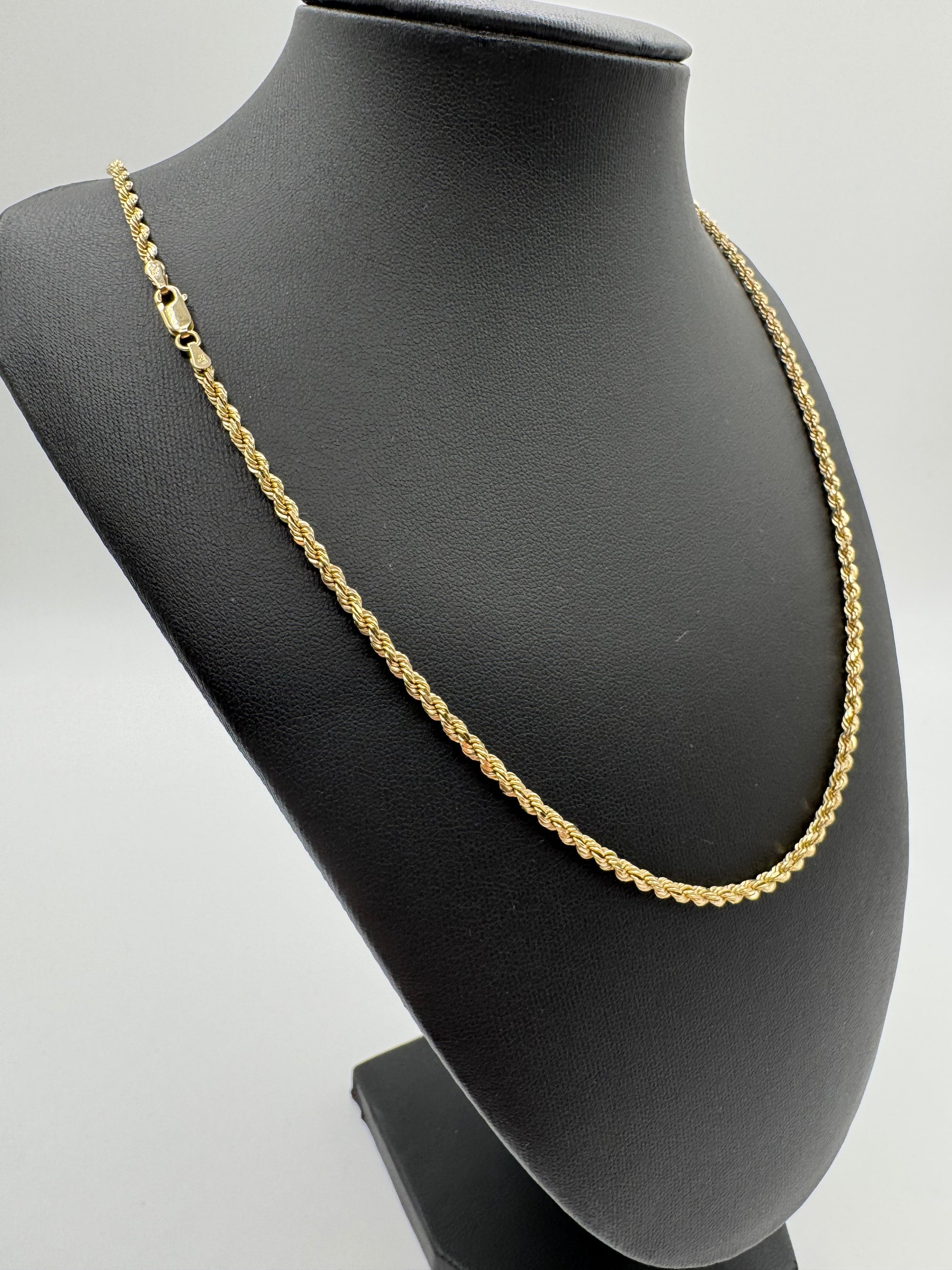 3mm Rope Chain 24 inches (DIAMOND CUT)