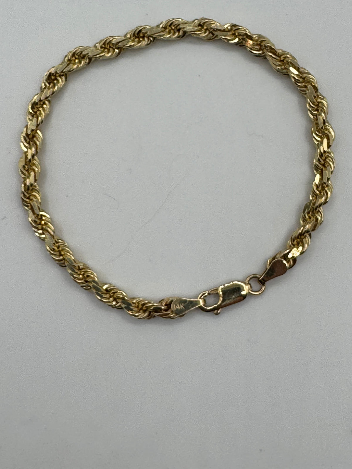 5mm Rope Bracelet 7.5 inch (DIAMOND CUT)