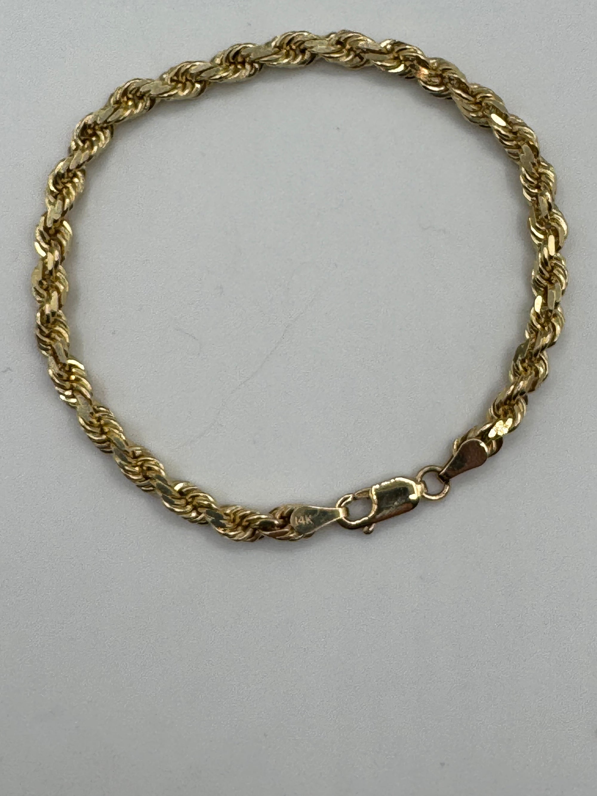 5mm Rope Bracelet 7.5 inch (DIAMOND CUT)