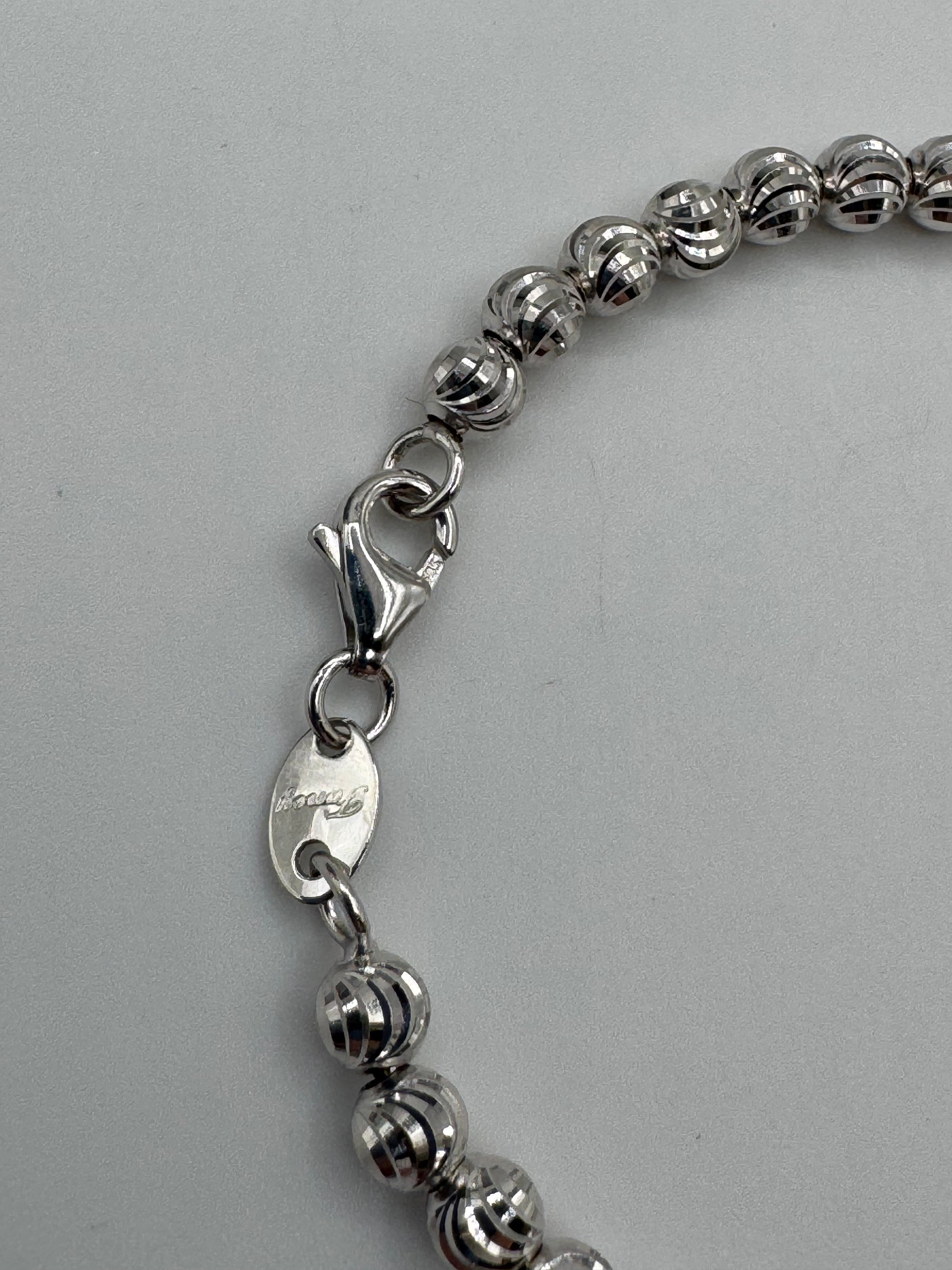 4mm Moon Cut Bracelet 6.75 inches