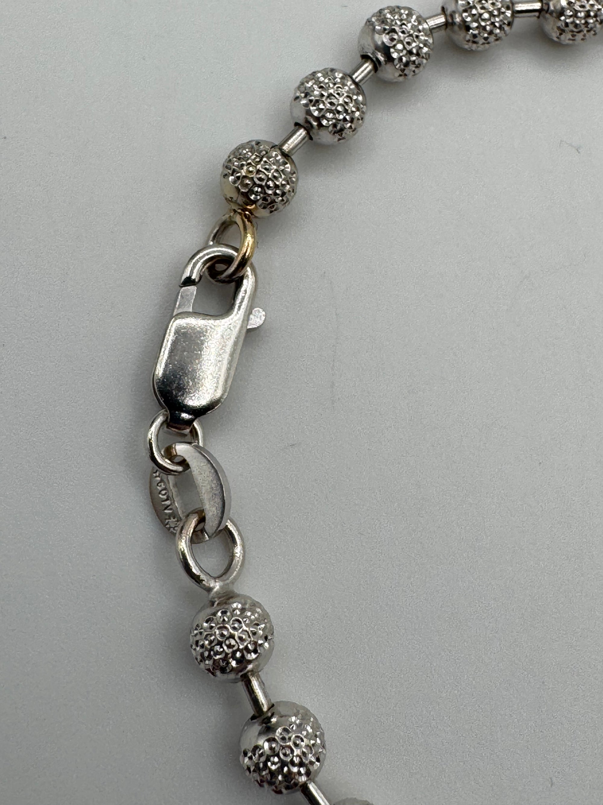 4mm Diamond Cut Bead Bracelet 7.25 inches