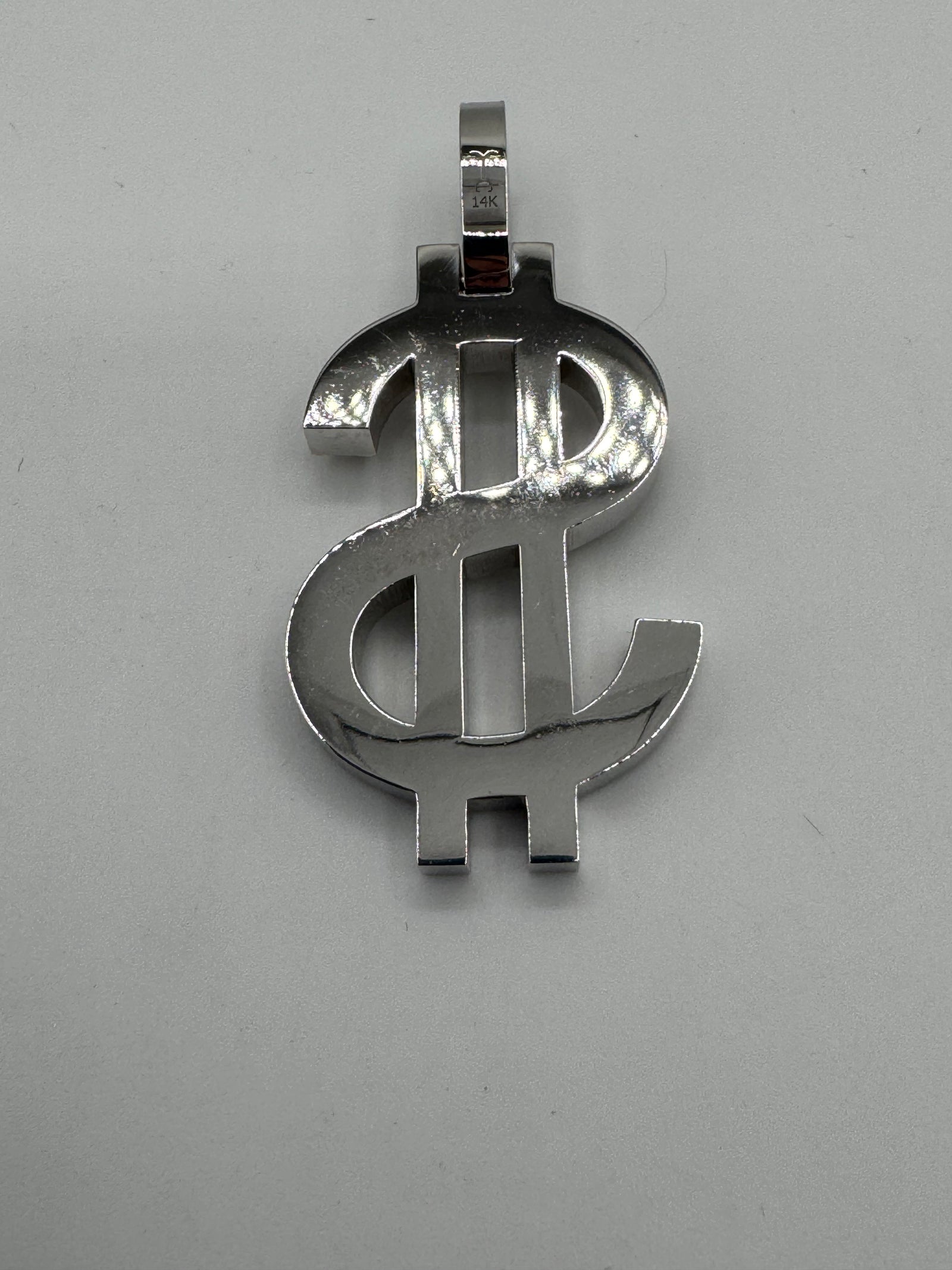 Dollar Sign Pendant-1 3/4 Inch (DIAMOND)