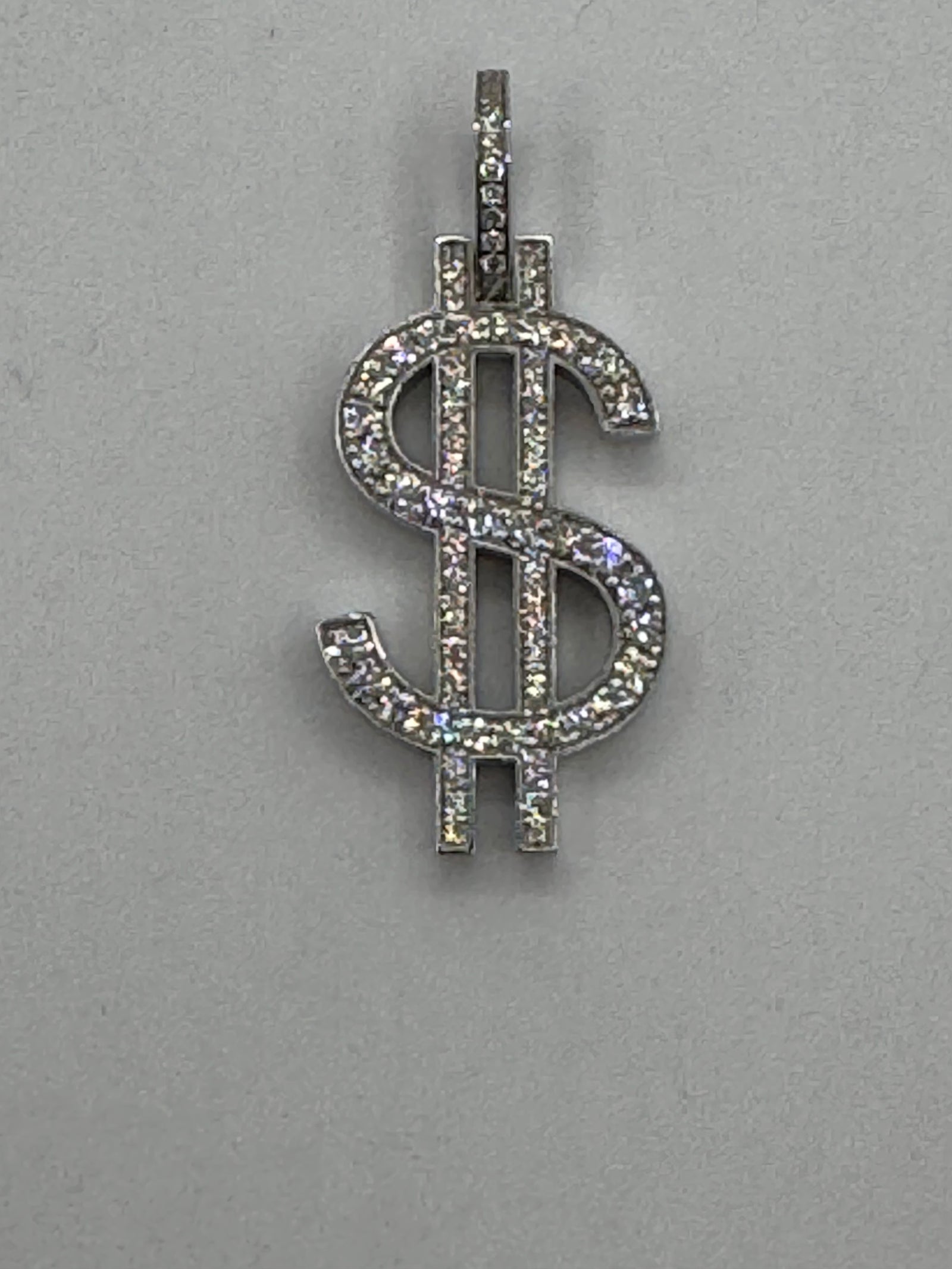 Dollar Sign Pendant-1 1/2 Inch (DIAMOND)