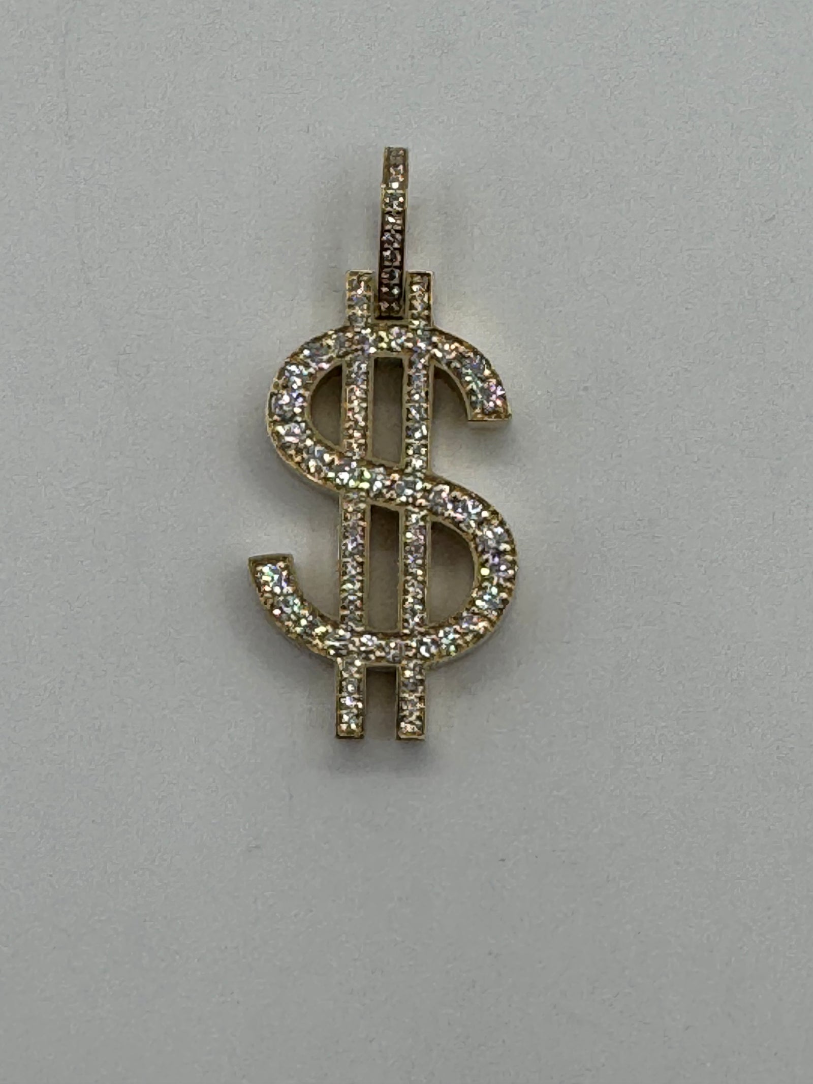 Dollar Sign Pendant-1 1/2 Inch (DIAMOND)