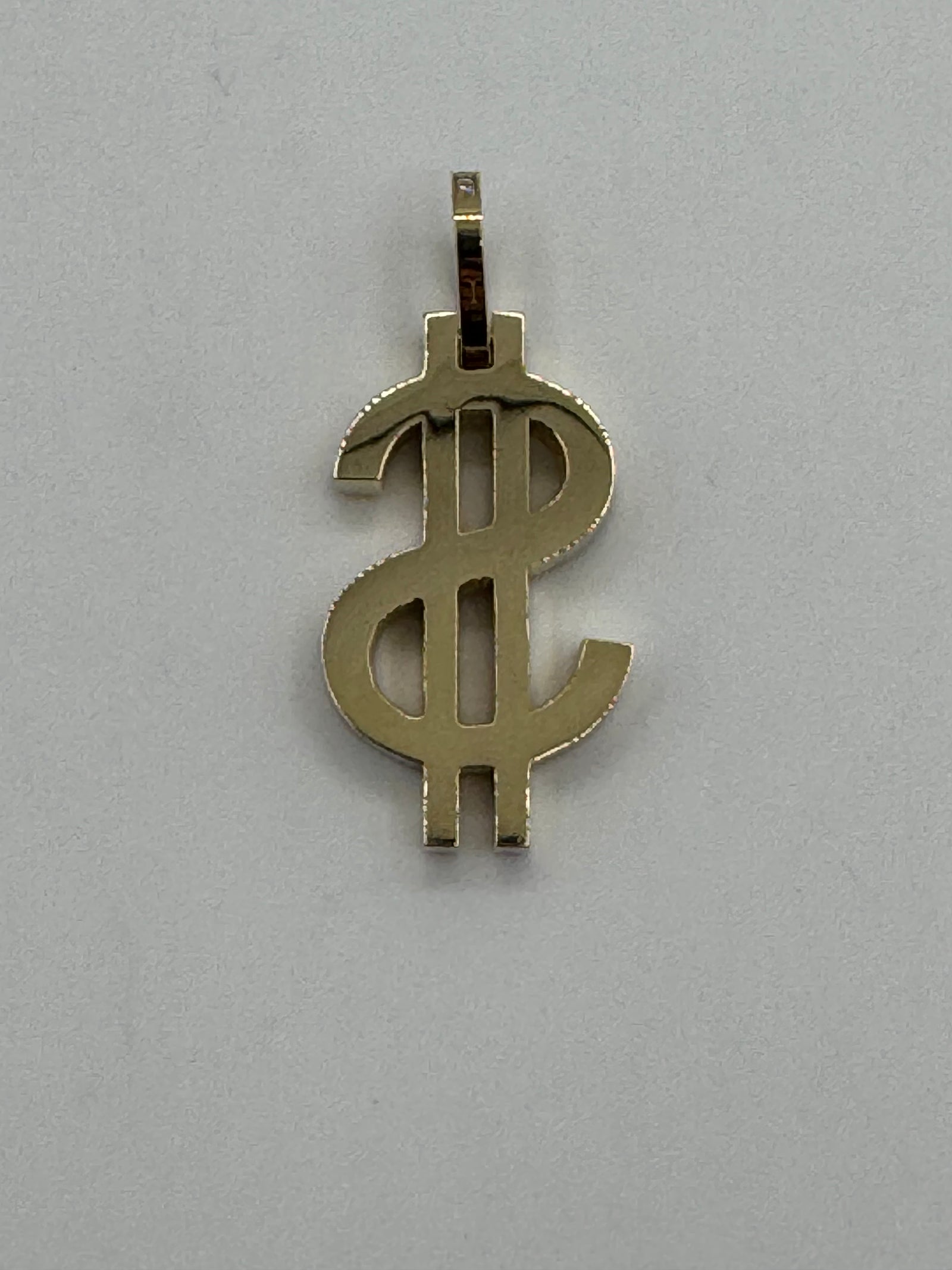 Dollar Sign Pendant-1 1/2 Inch (DIAMOND)
