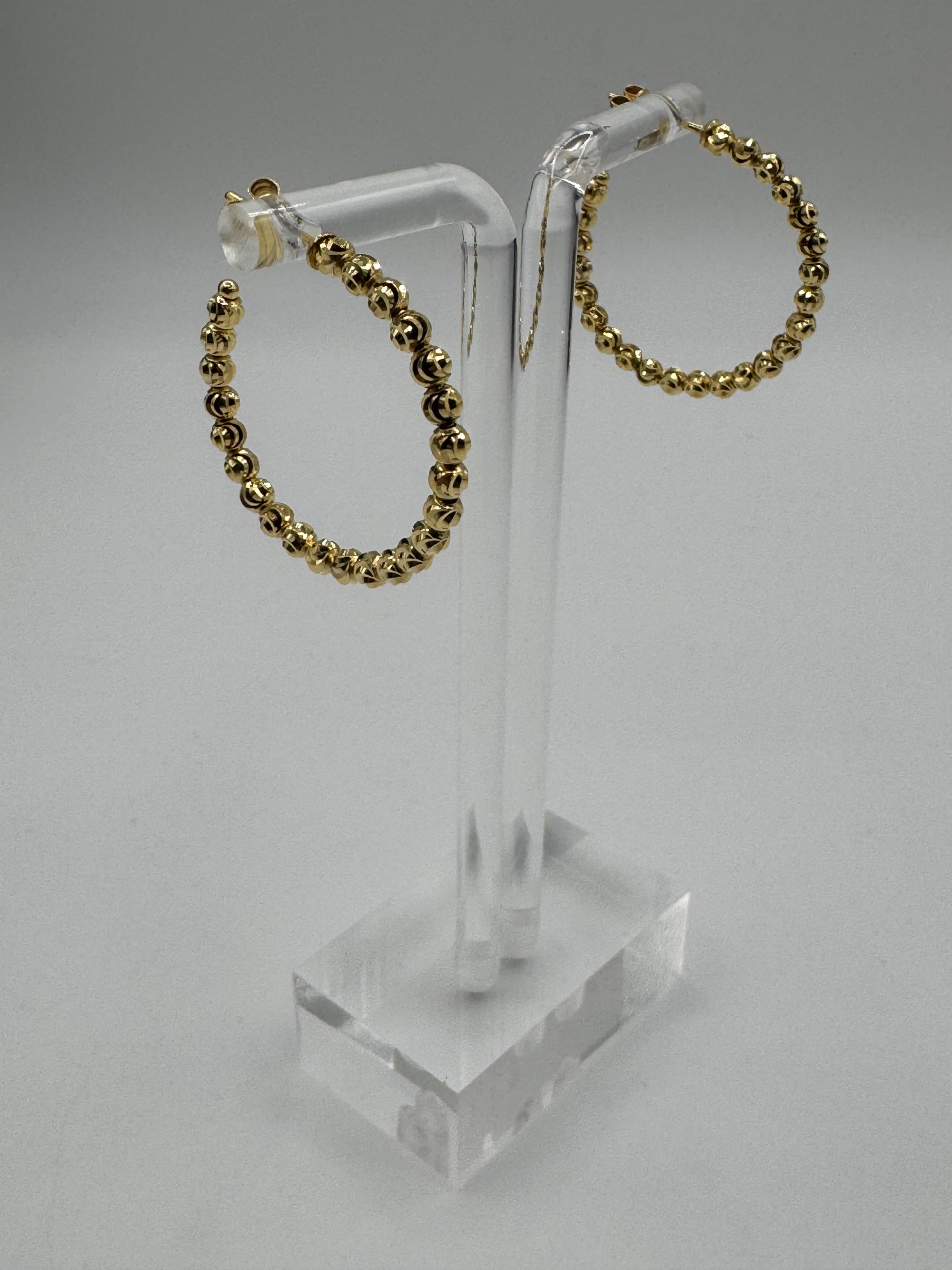 3mm Thick Moon Cut Hoops-1 inch