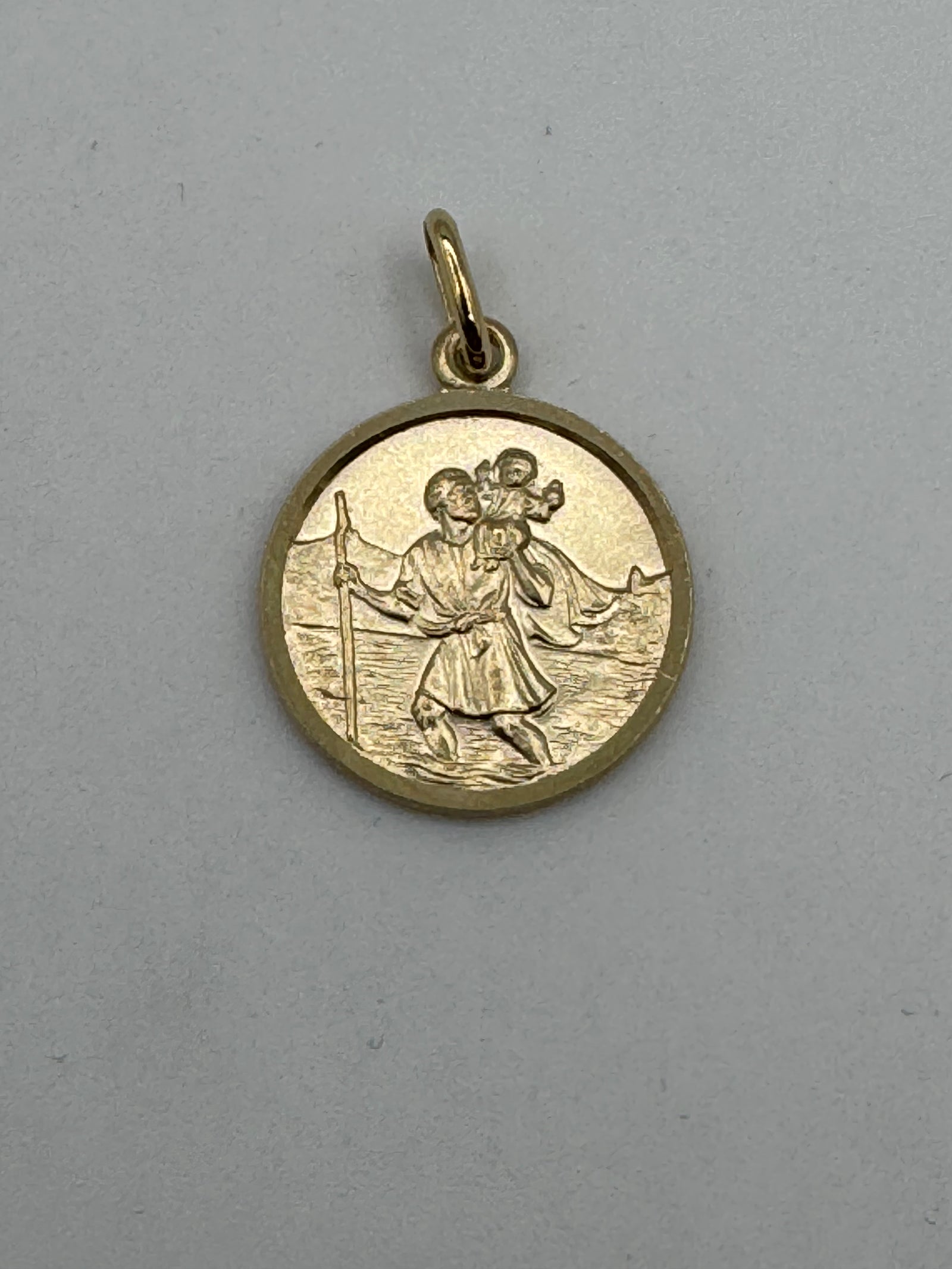 Round St Christopher (PLAIN)-3/4 Inch