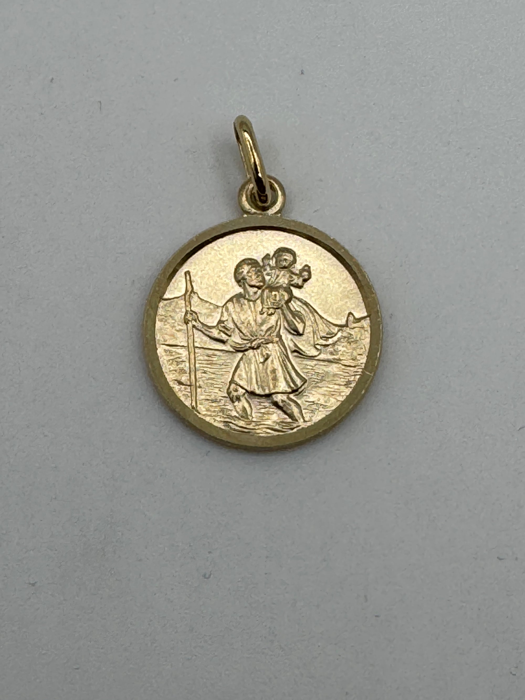 Round St Christopher (PLAIN)-3/4 Inch