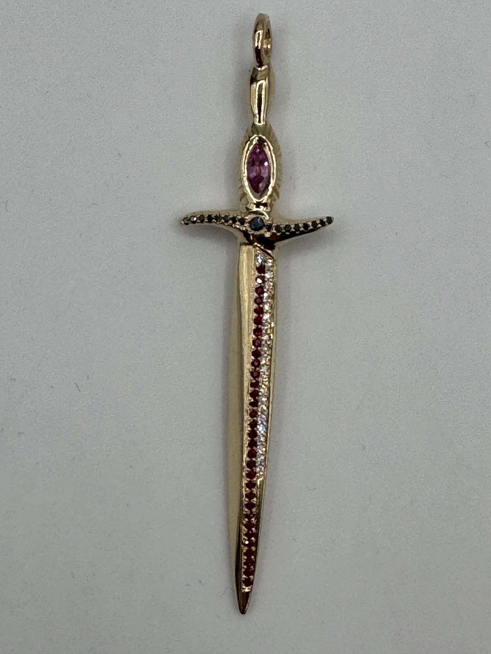 Sword Pendant-3 Inch (DIAMOND/SAPPHIRE/RUBY)