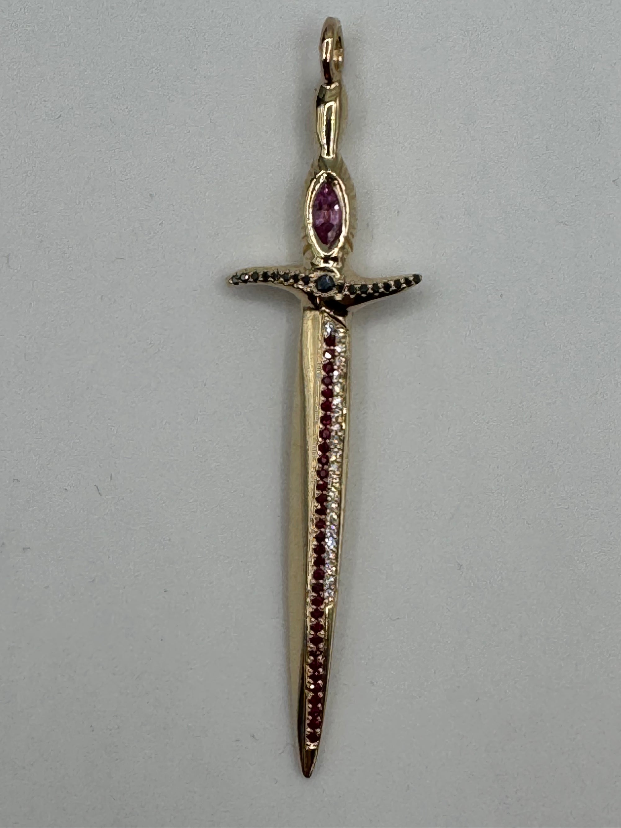 Sword Pendant-3 Inch (DIAMOND/SAPPHIRE)