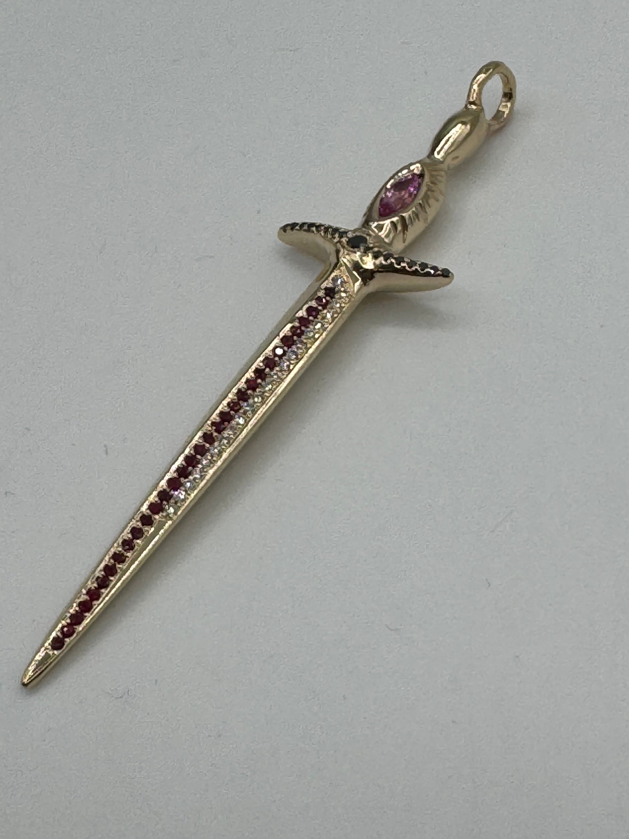 Sword Pendant-3 Inch (DIAMOND/SAPPHIRE)