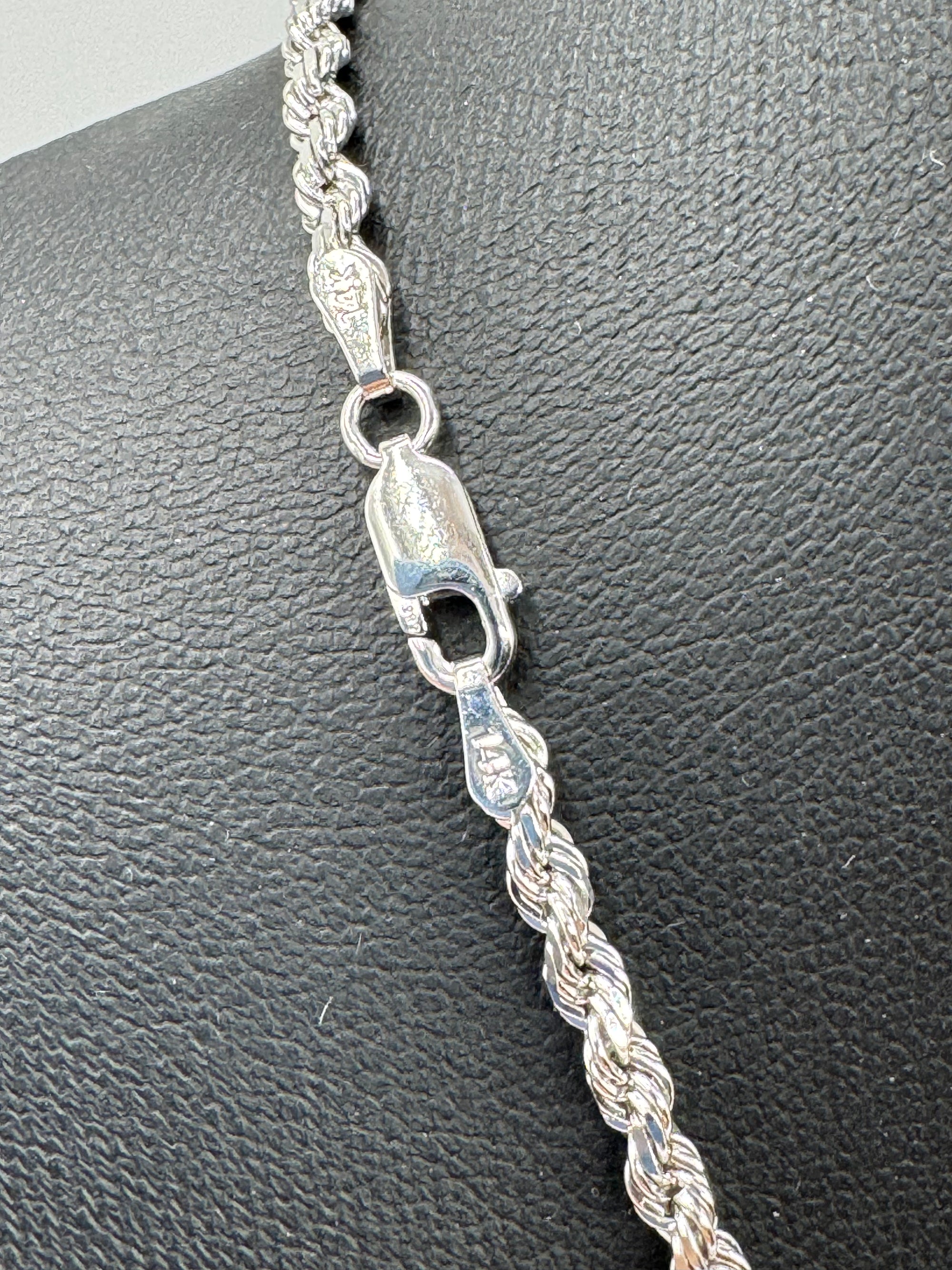 3MM Rope Chain 22 inches (DIAMOND CUT)