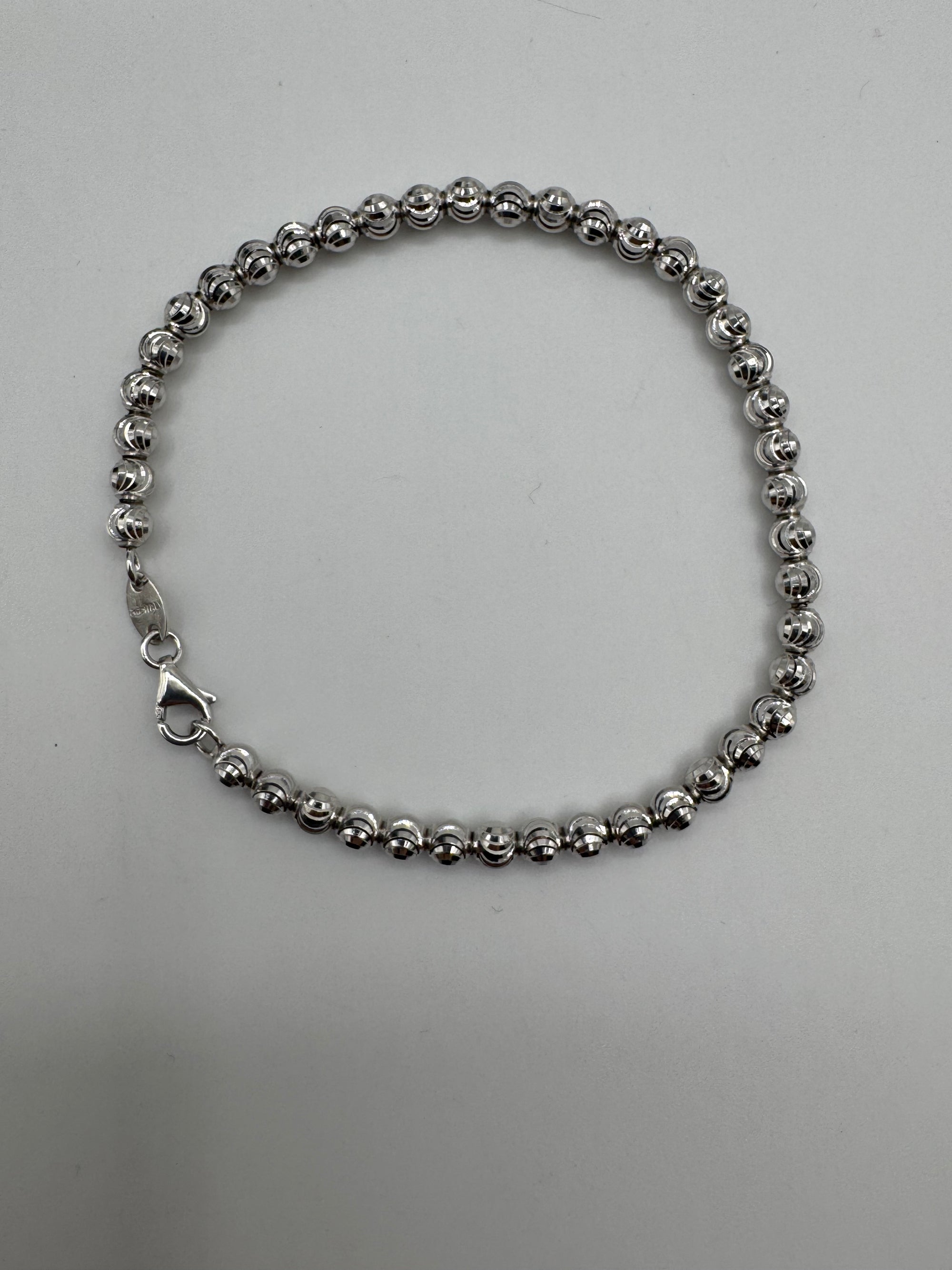 4mm Moon Cut Bracelet 7 inches