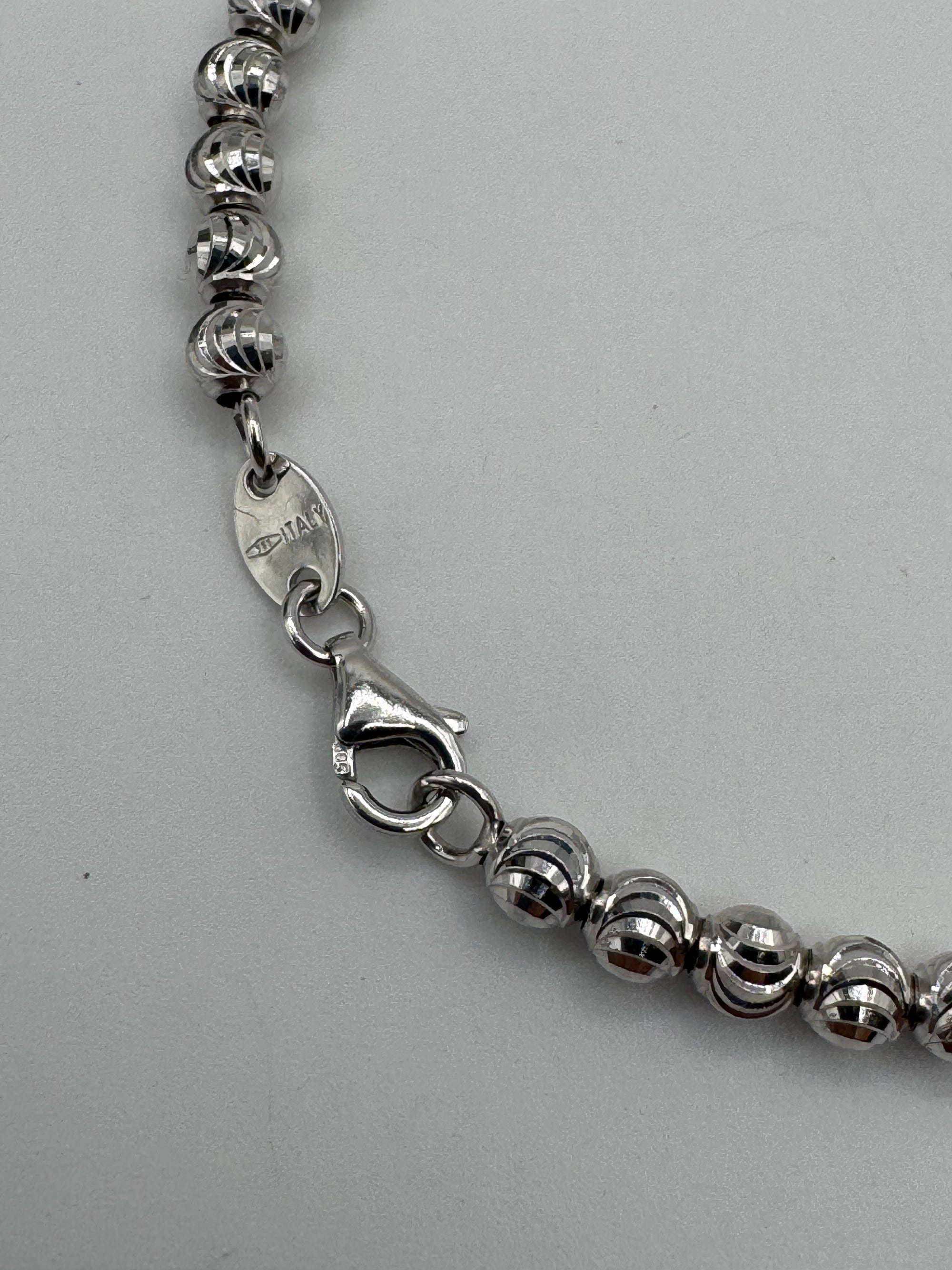 4mm Moon Cut Bracelet 7 inches