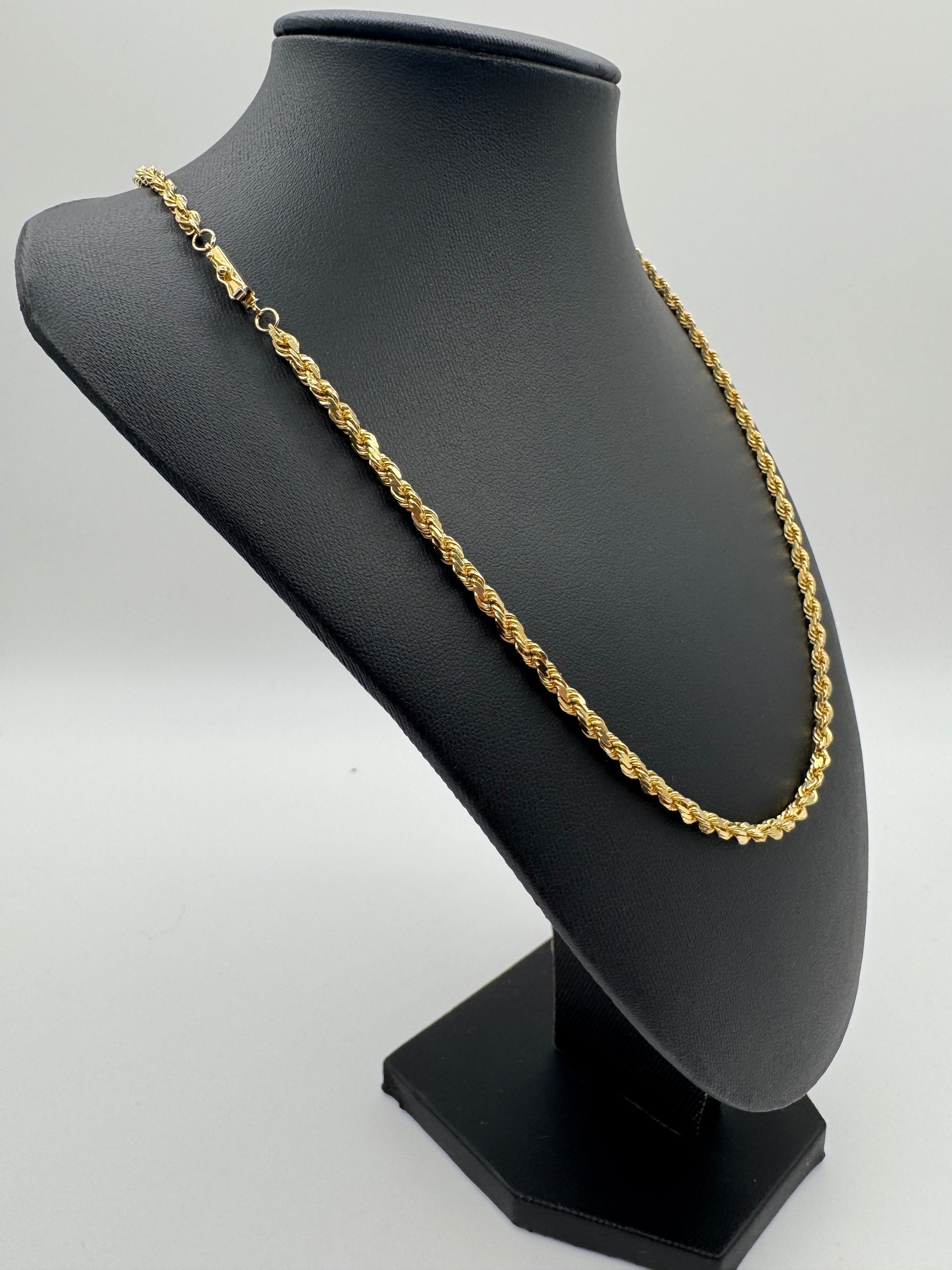 4mm Rope Chain 24 inches (DIAMOND CUT)